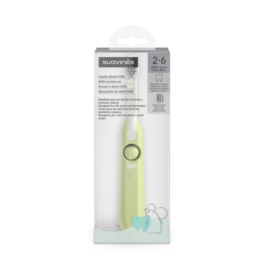 Suavinex Kids 2-6 Green detská zubná kefka
