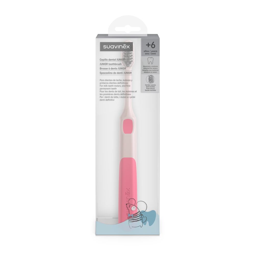 Suavinex Junior 6+ Pink detská zubná kefka