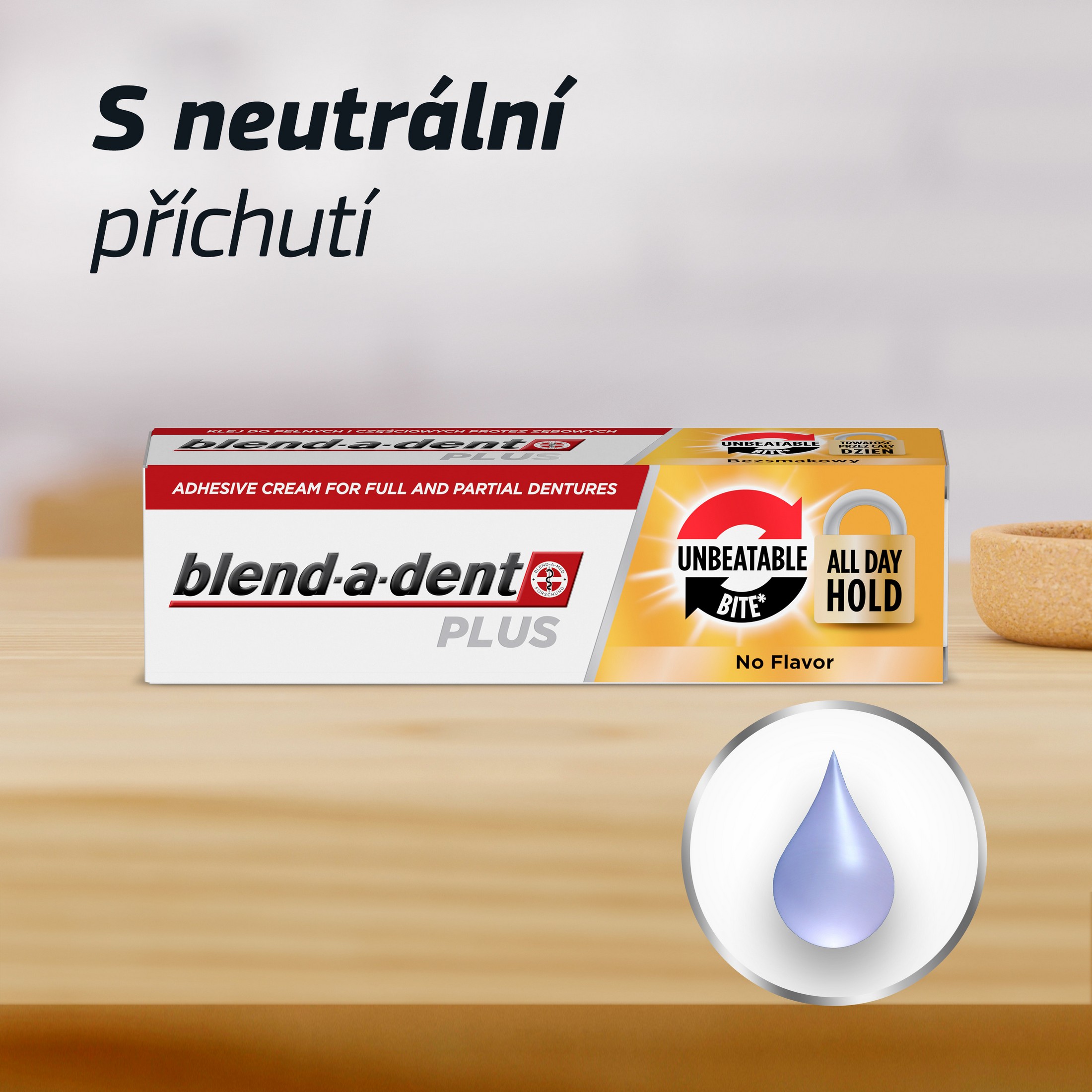 Blend-a-dent Plus Unbeatable Bite No Flavor fixačný krém 2×40 g