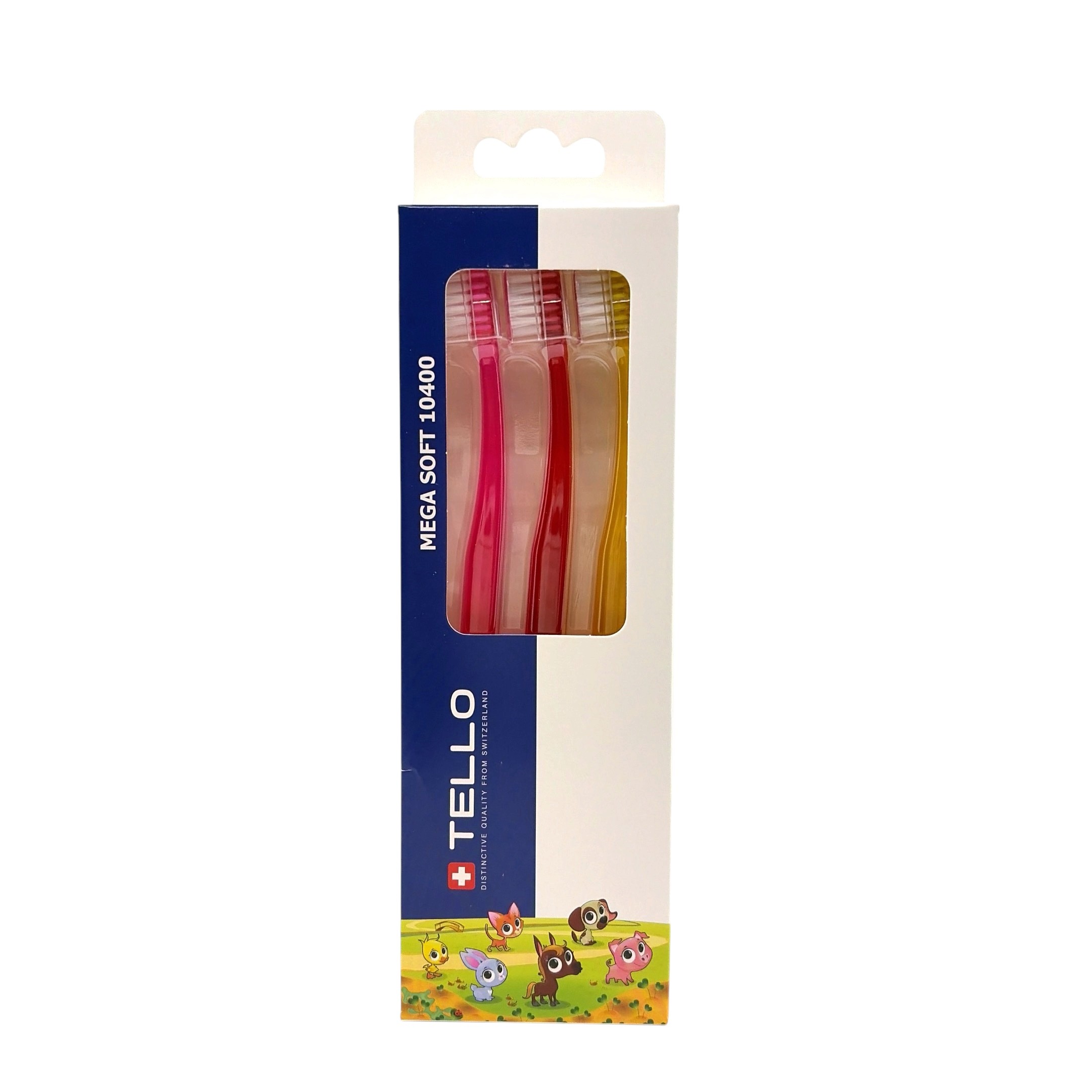 Tello Kids 10400 detská zubná kefka 3 ks