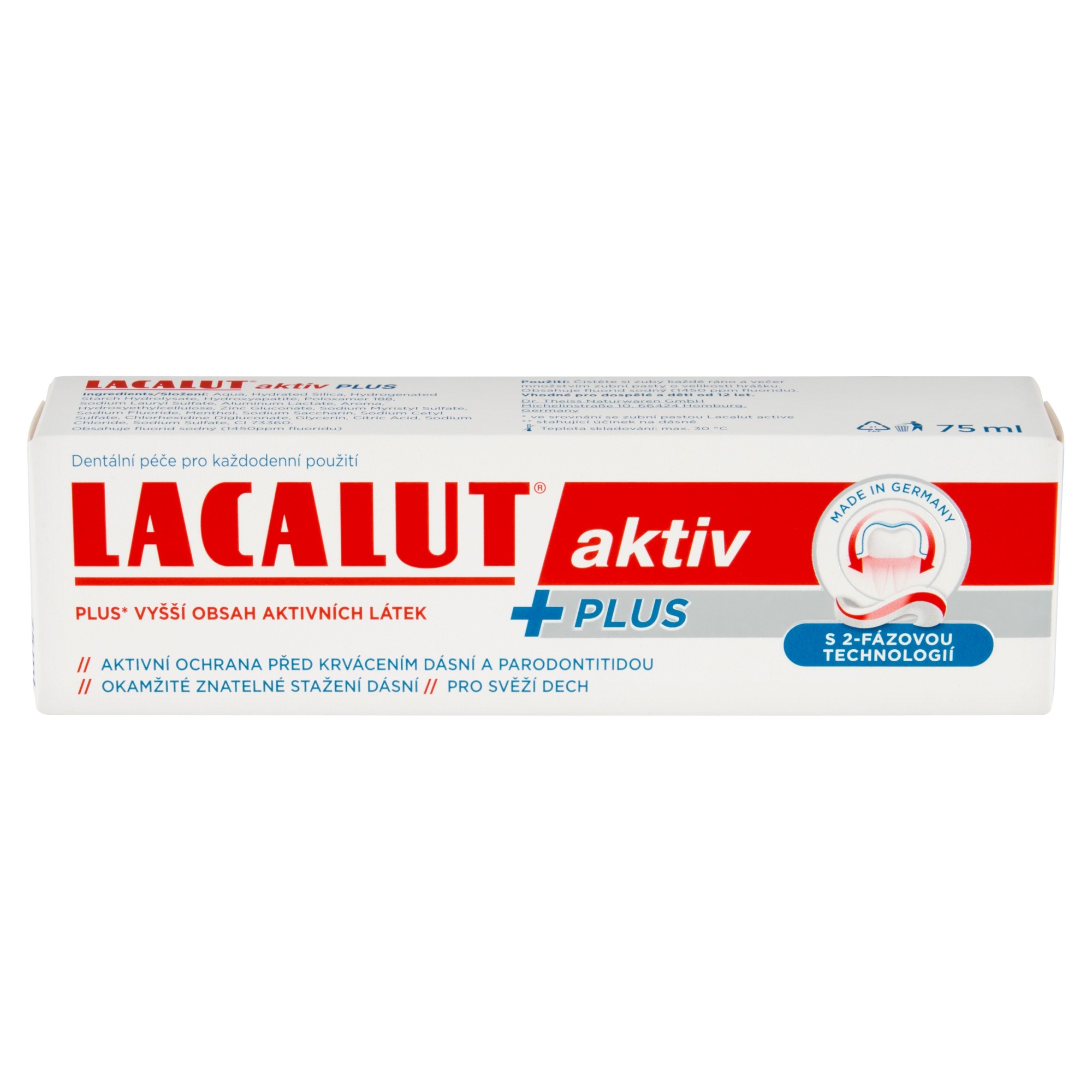Lacalut Aktiv Plus zubná pasta 75 ml