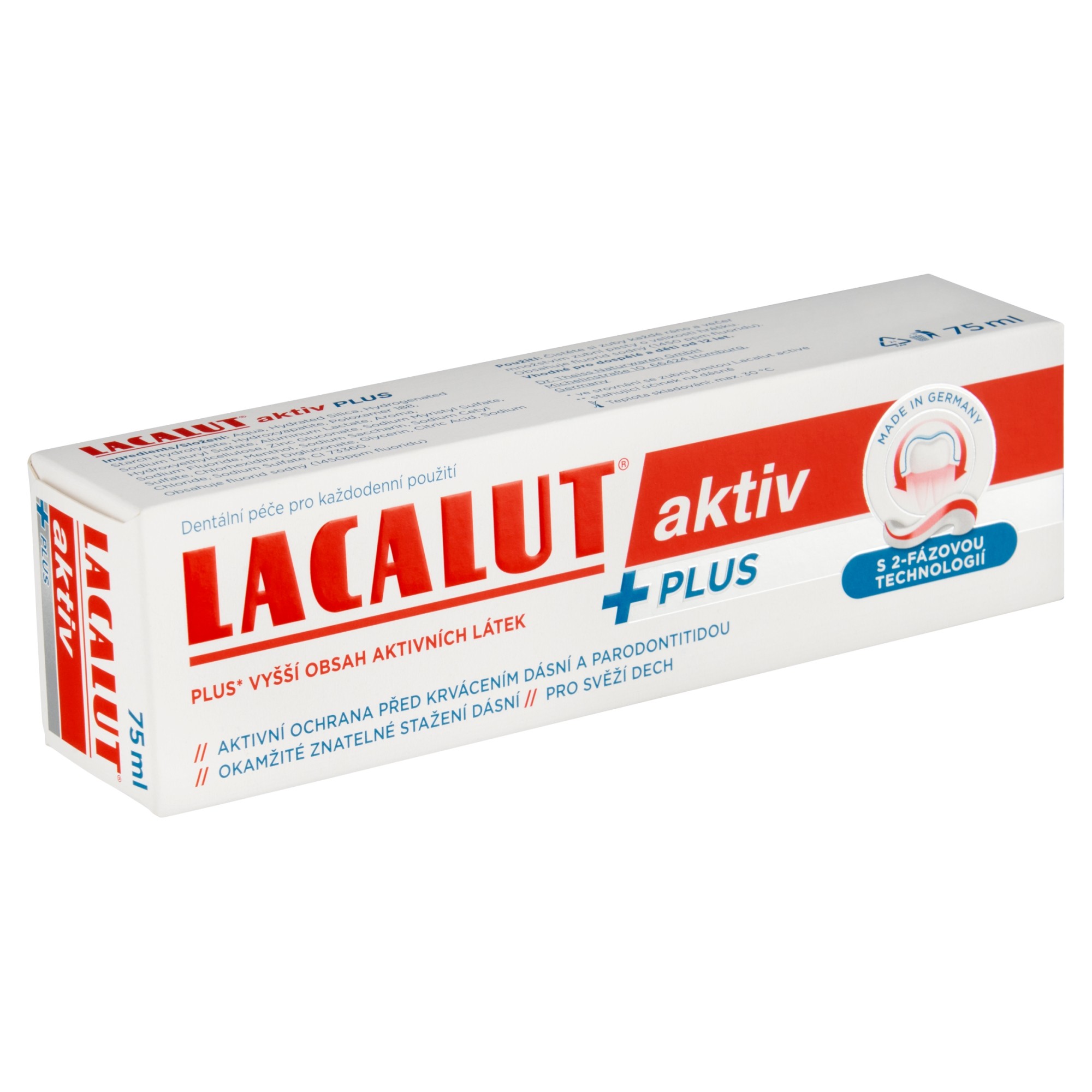 Lacalut Aktiv Plus zubná pasta 75 ml