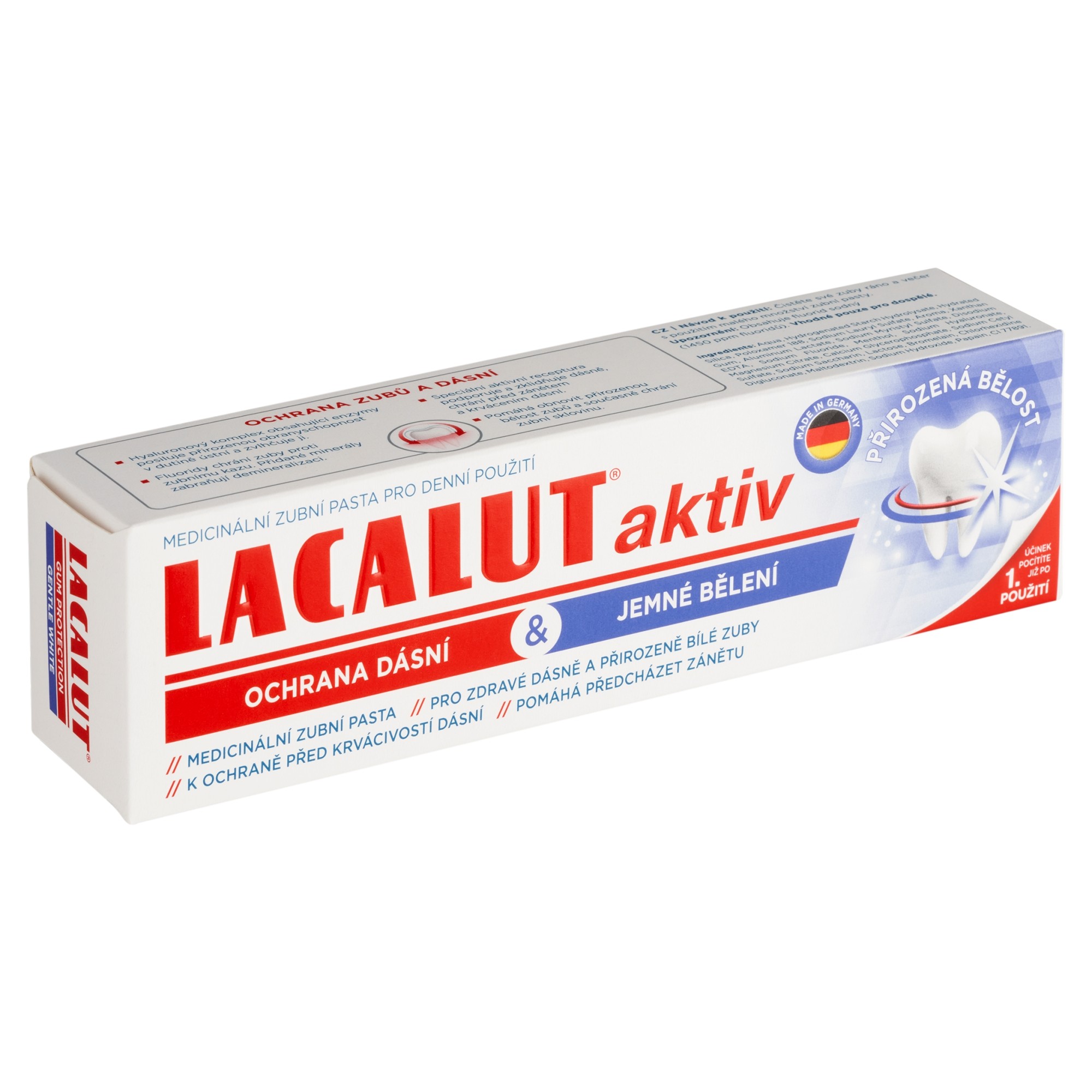 Lacalut Aktiv Gum Protect & Gentle Whitening zubná pasta 75 ml