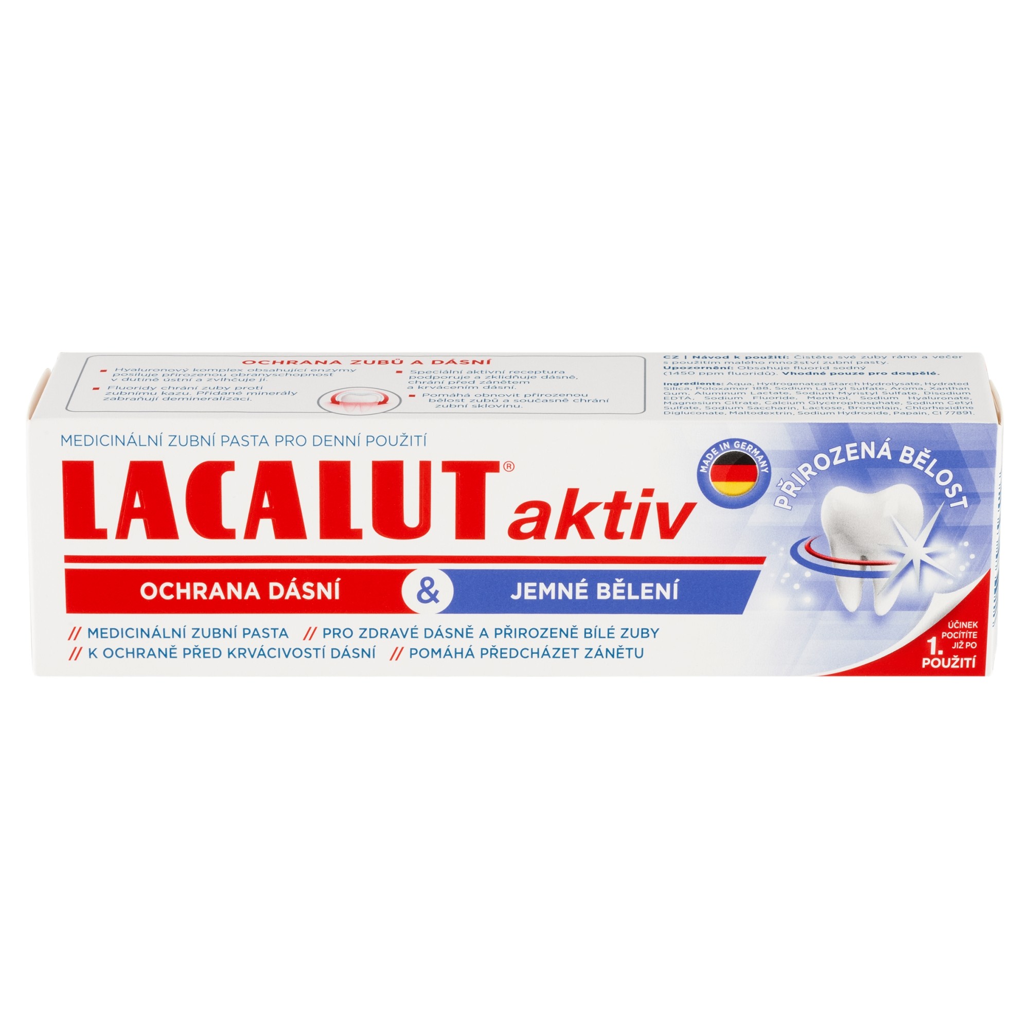 Lacalut Aktiv Gum Protect & Gentle Whitening zubná pasta 75 ml