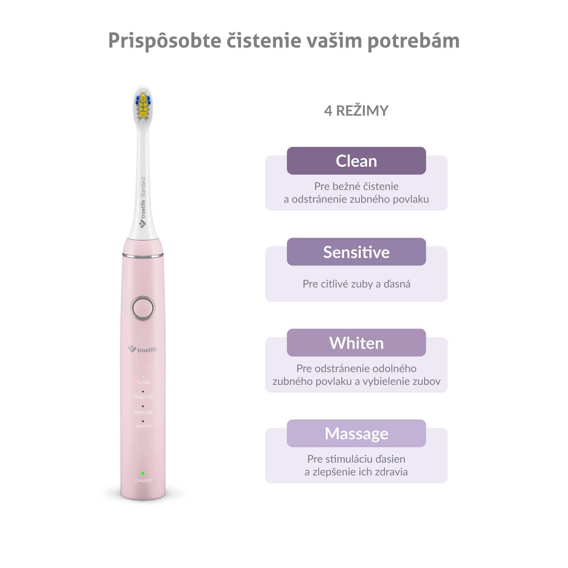 TrueLife SonicBrush Compact Pink sonická kefka