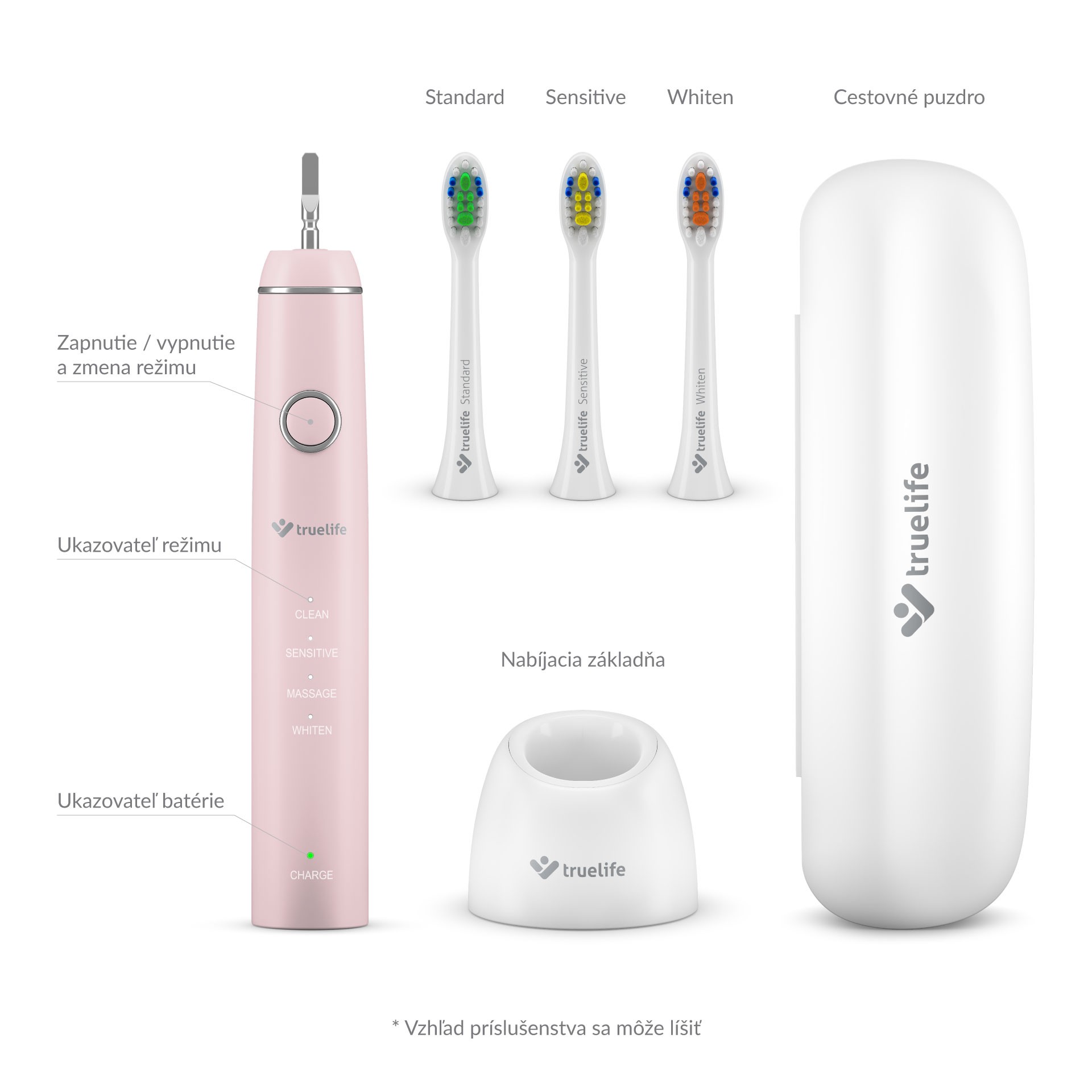 TrueLife SonicBrush Compact Pink sonická kefka