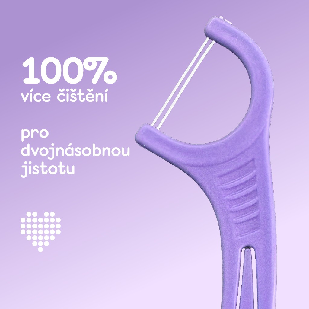 Hello Coco Floss Picks niť v držiaku 30 ks