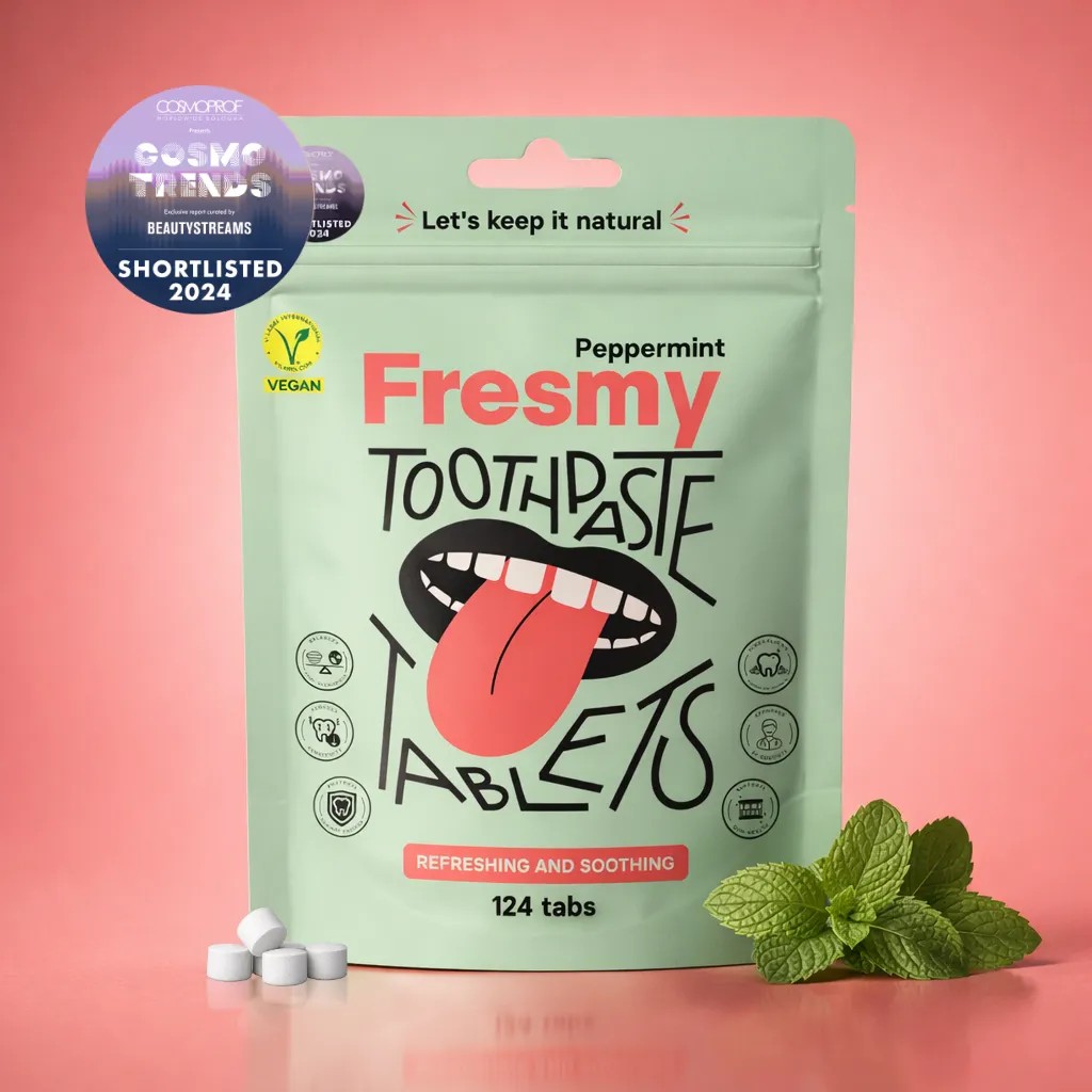 Fresmy Peppermint zubná pasta v tabletách 124 ks