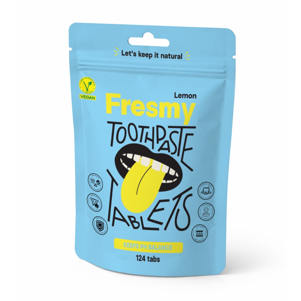 Fresmy Lemon zubná pasta v tabletách 124 ks