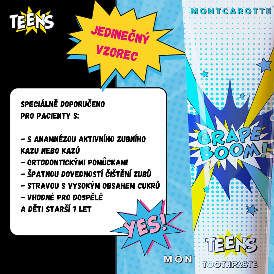 Montcarotte Teens Grape Boom zubná pasta 50 ml