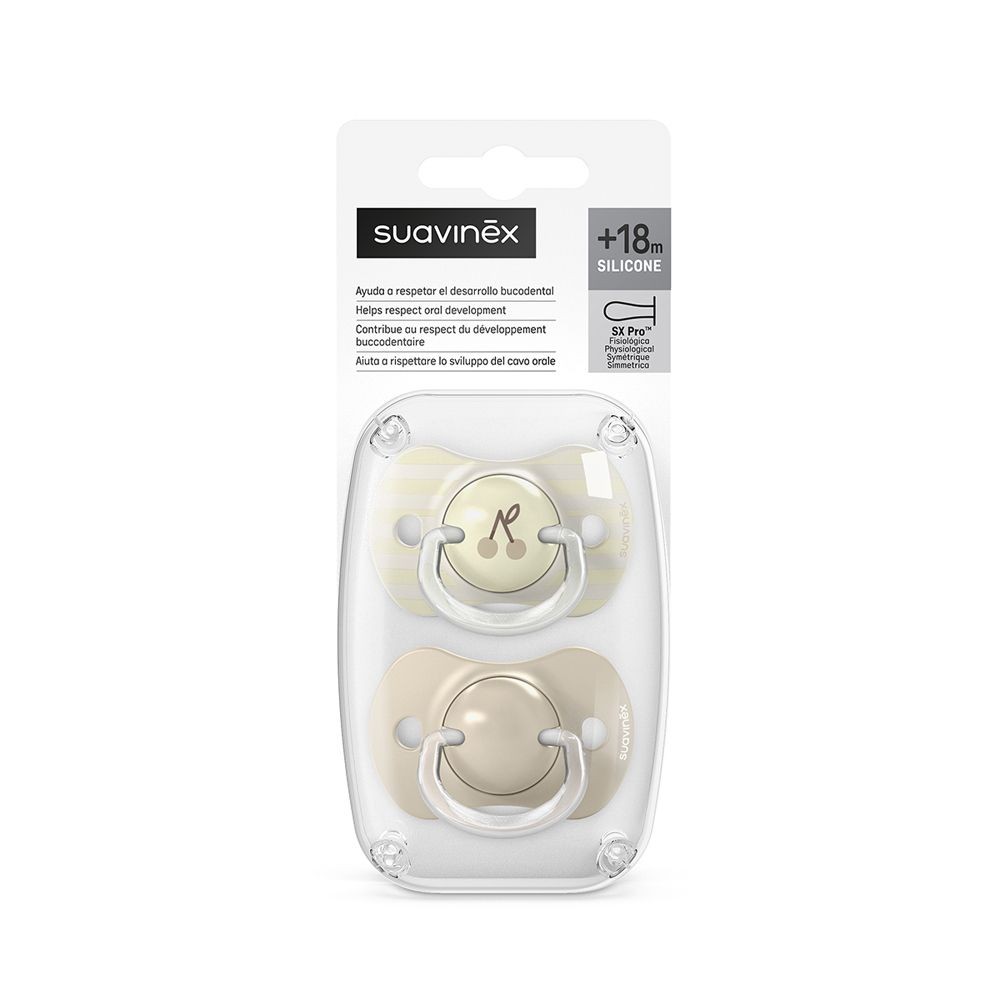 Suavinex SX PRO 18 m+ Birdies cumlík 2 ks - krémový