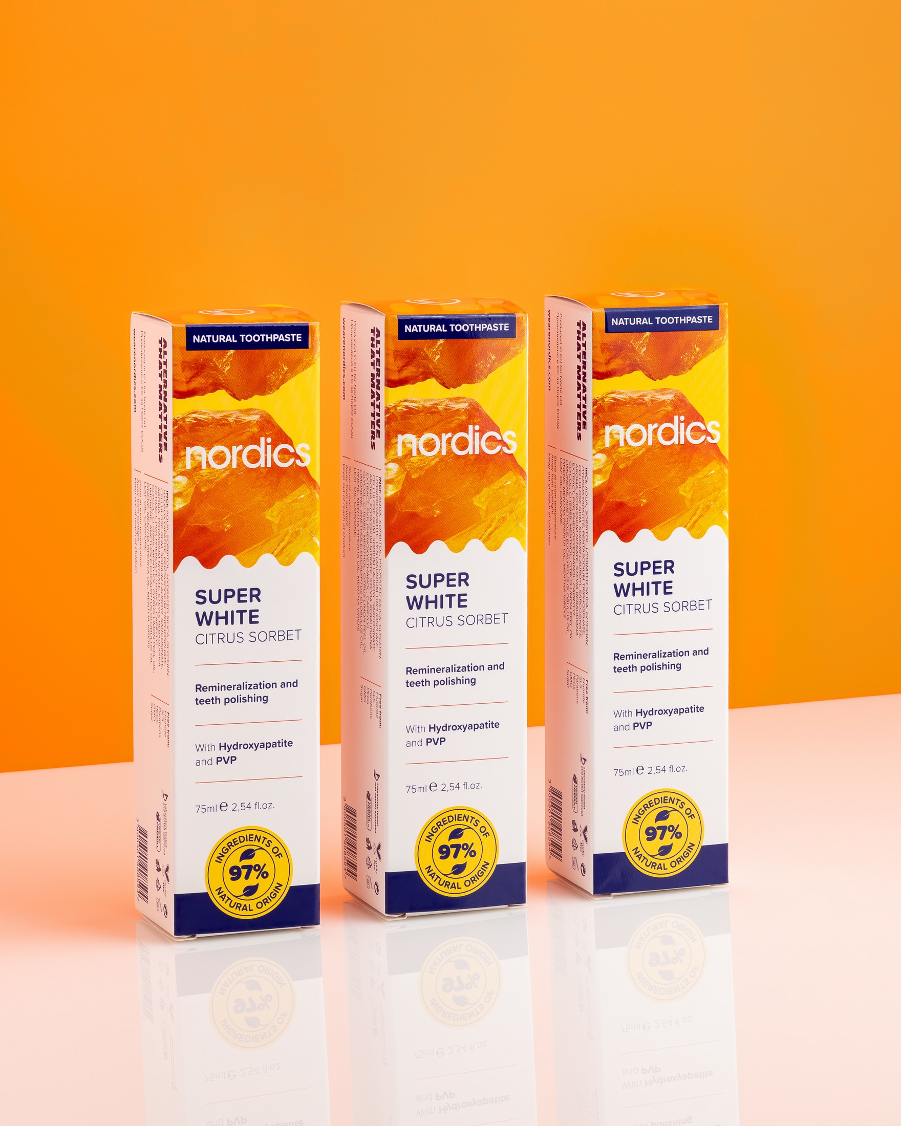 Nordics Super White zubná pasta 75 ml