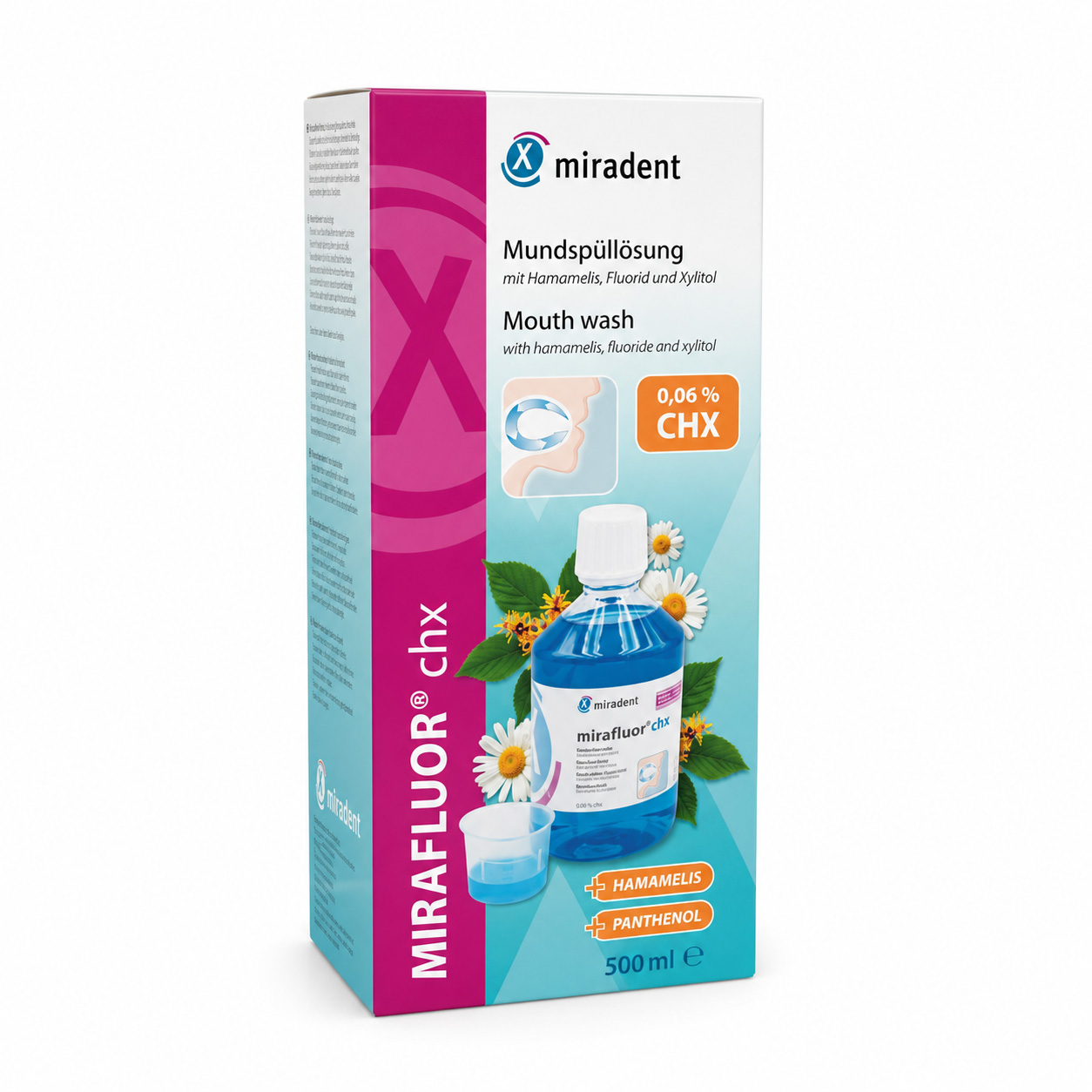 Miradent Mirafluor CHX 0,06% ústna voda 500 ml