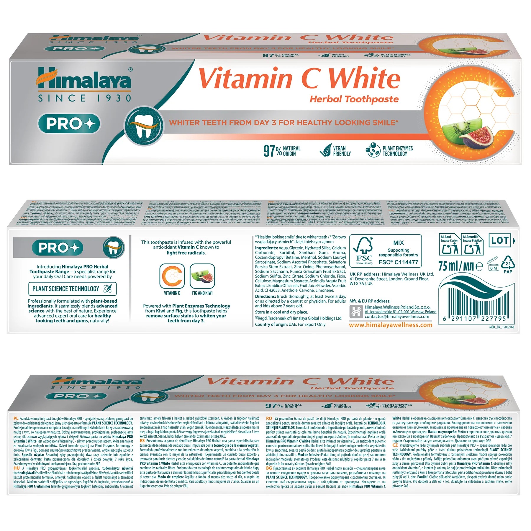 Himalaya Pro Vitamín C White zubná pasta 75 ml
