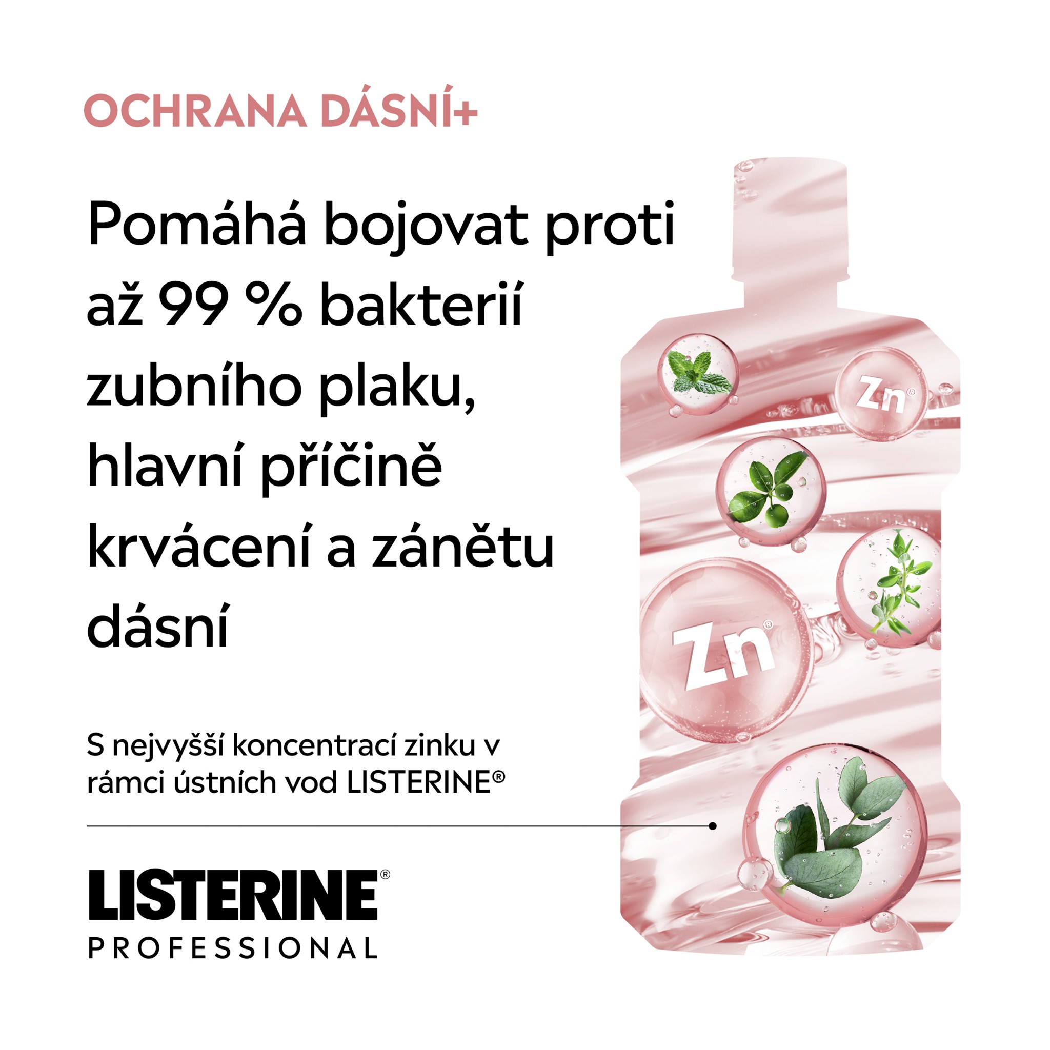 Listerine Professional Gum Protection+ ústna voda 500 ml