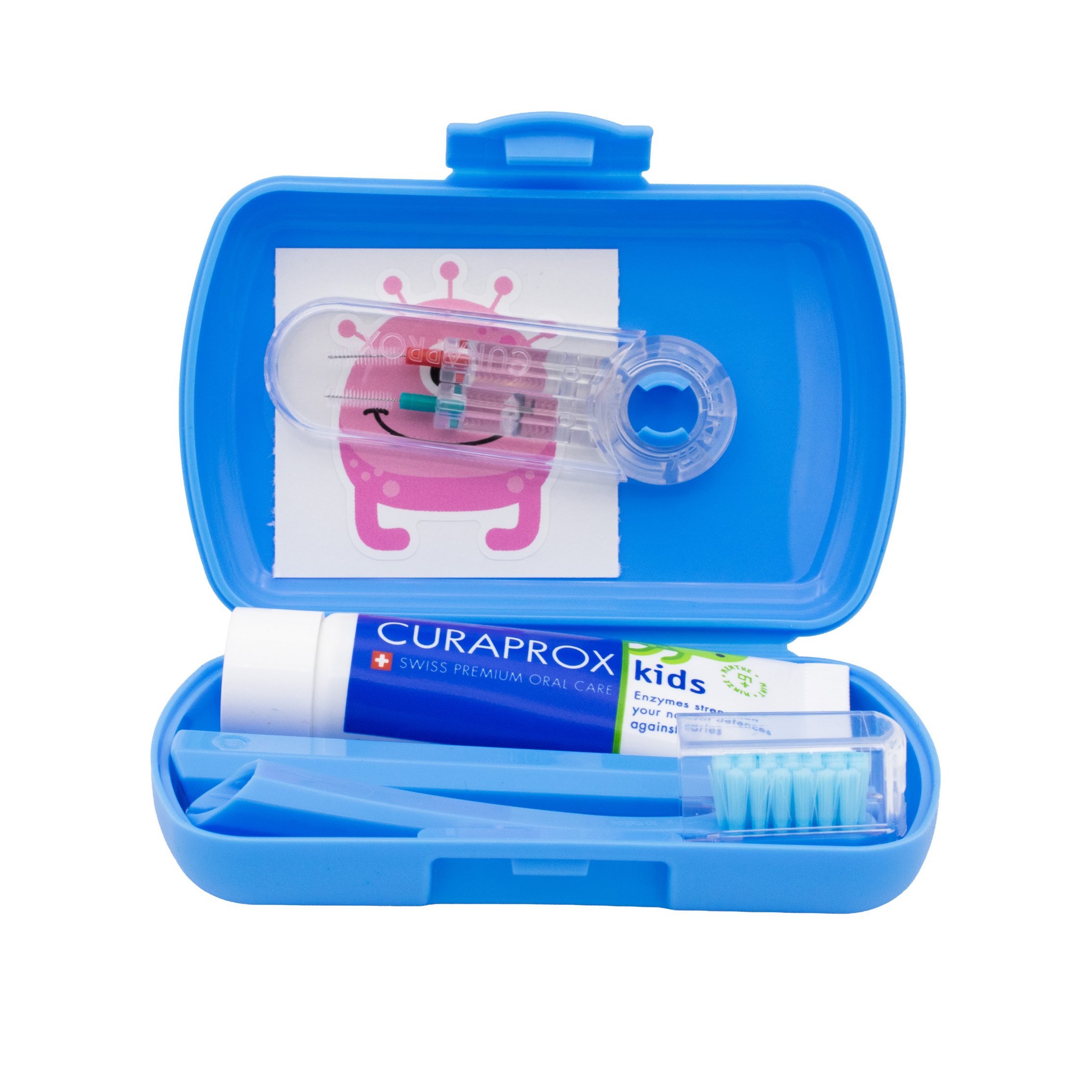 Curaprox Travel Set Kids cestovná sada pre deti - modrá