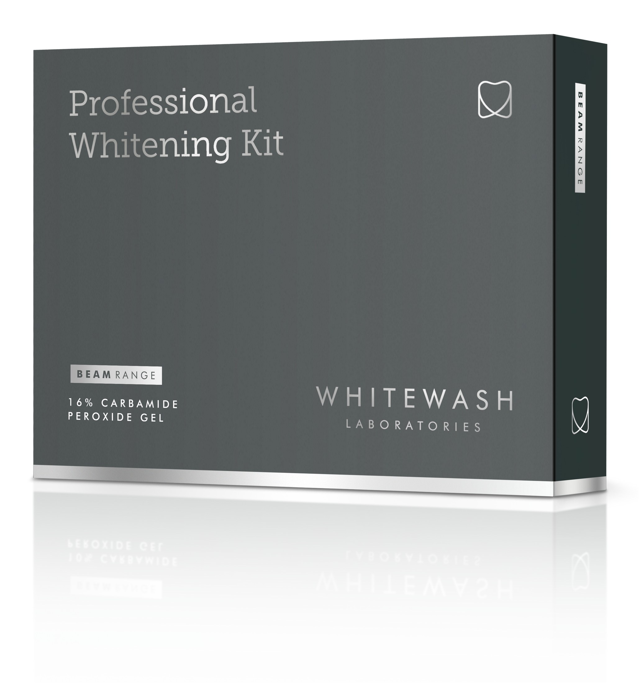 WhiteWash Professional Whitening Kit 16 % CP bieliaci set - Whitewash Laboratories Beam Range Professional Whitening Kit sivá krabica
