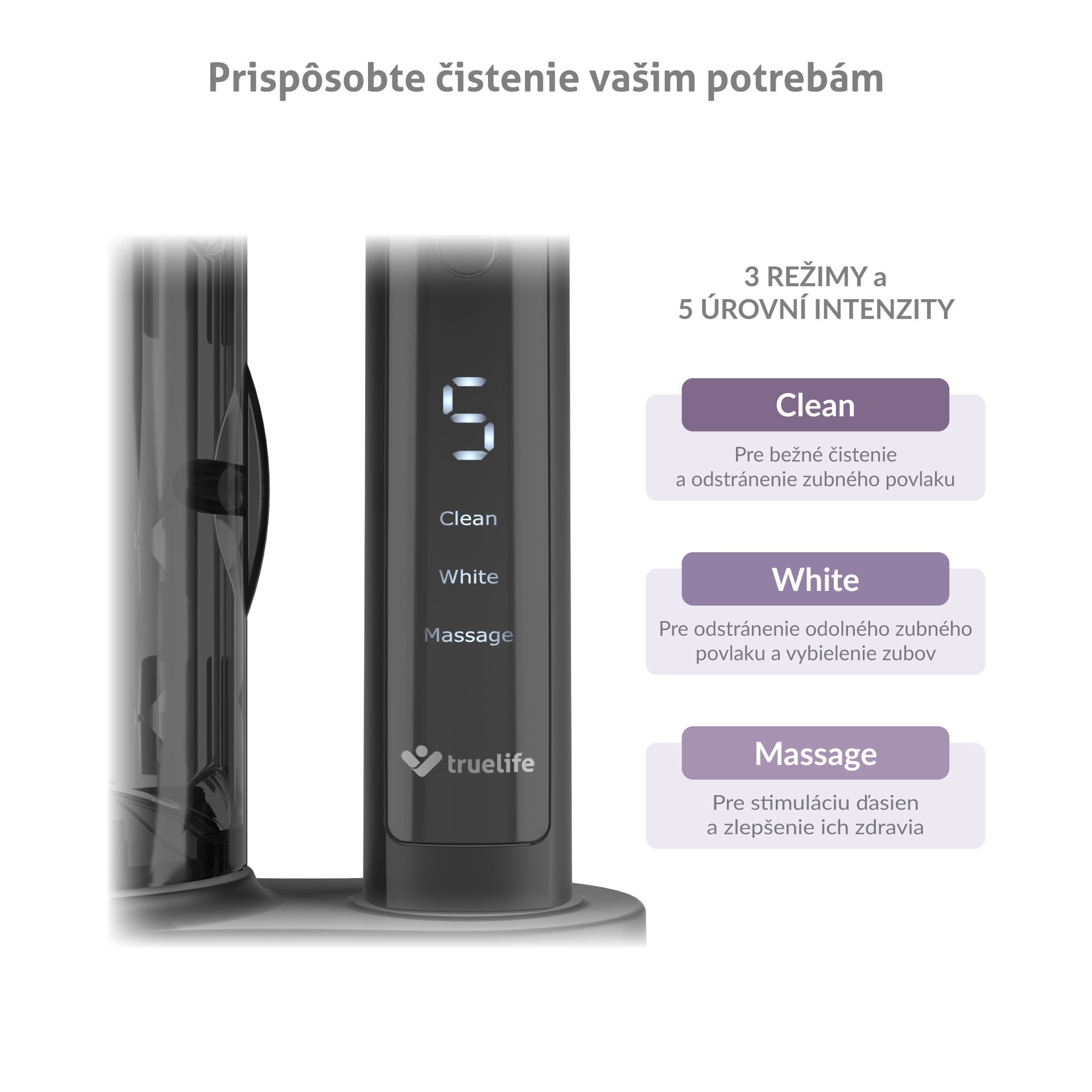 TrueLife SonicBrush K150 UV sonická kefka - ROZBALENÝ TOVAR