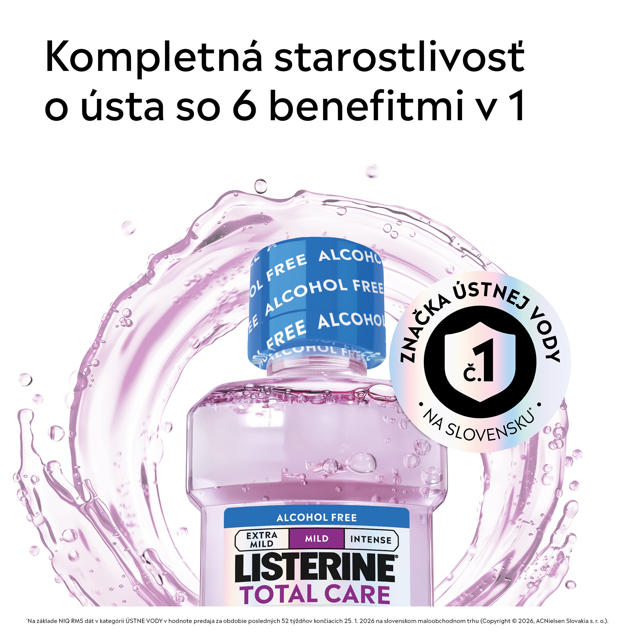 Listerine Total Care Mild ústna voda 80 ml