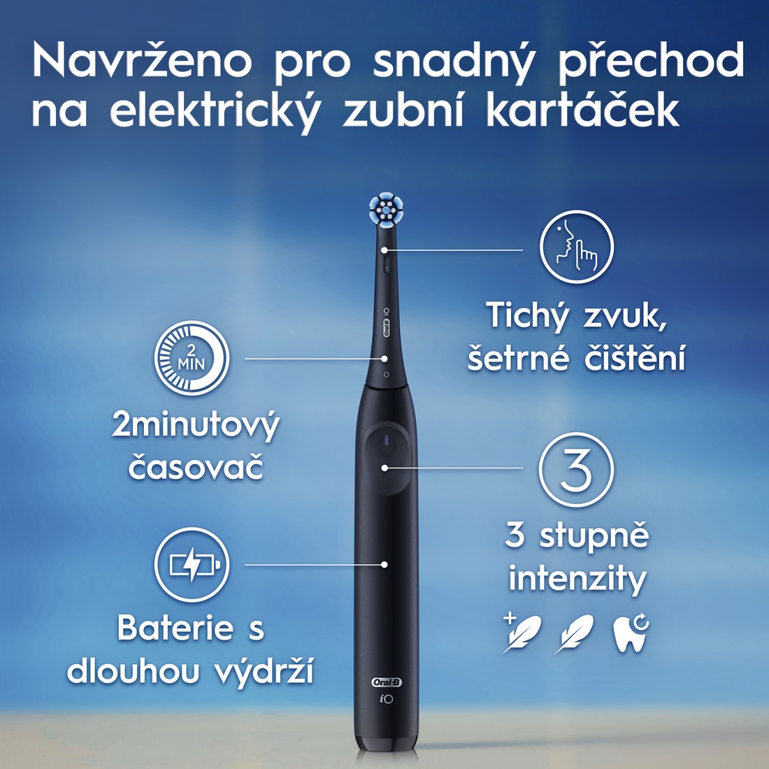 Oral-B iO Series 2 Black elektrická kefka - ROZBALENÝ TOVAR