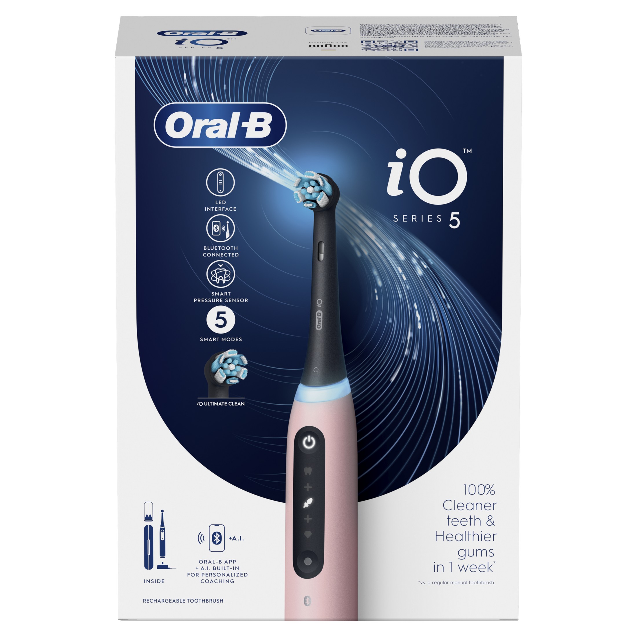 Oral-B iO Series 5 Pink magnetická kefka - ROZBALENÝ TOVAR