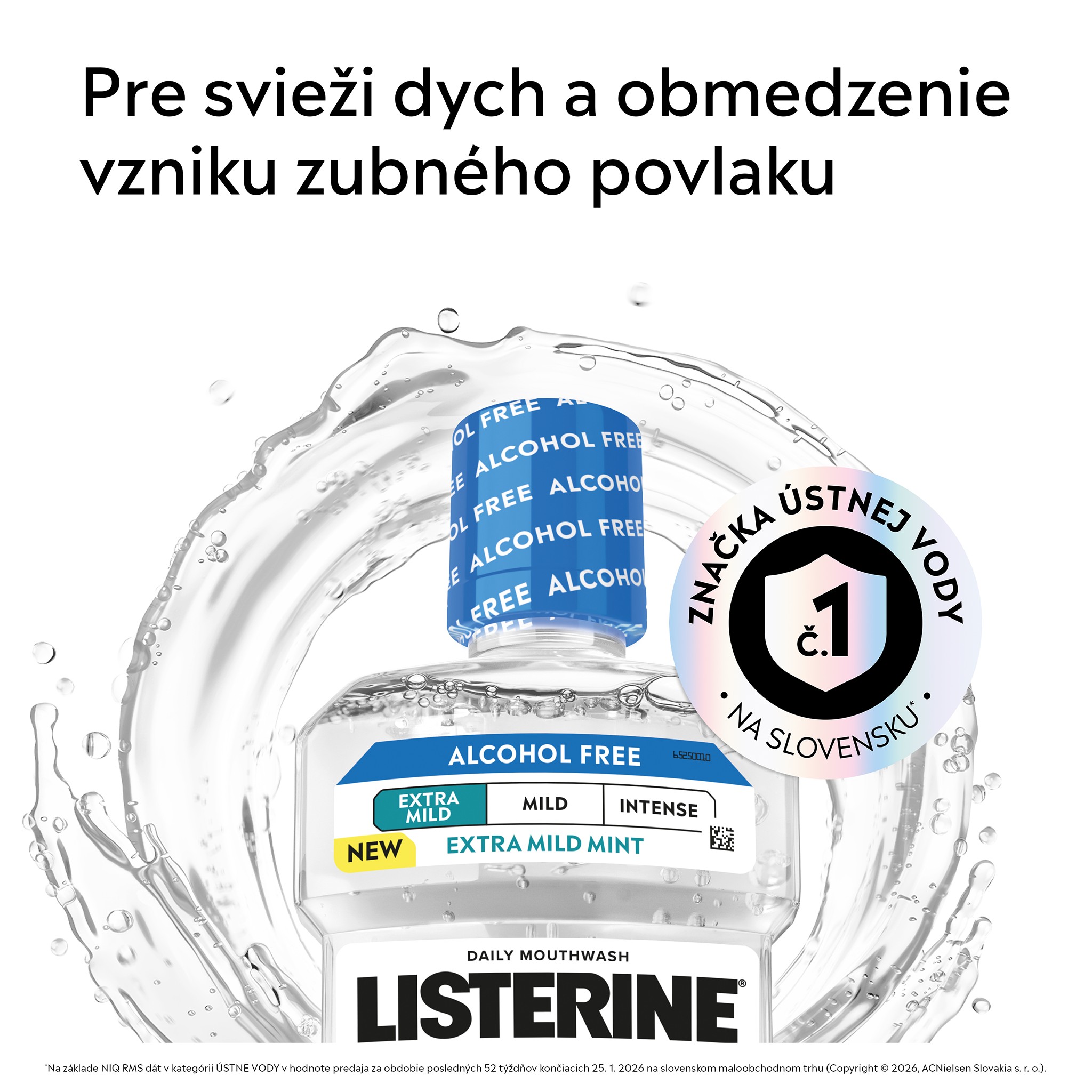 Listerine CoolMint Extra Mild Taste ústna voda 2x500 ml
