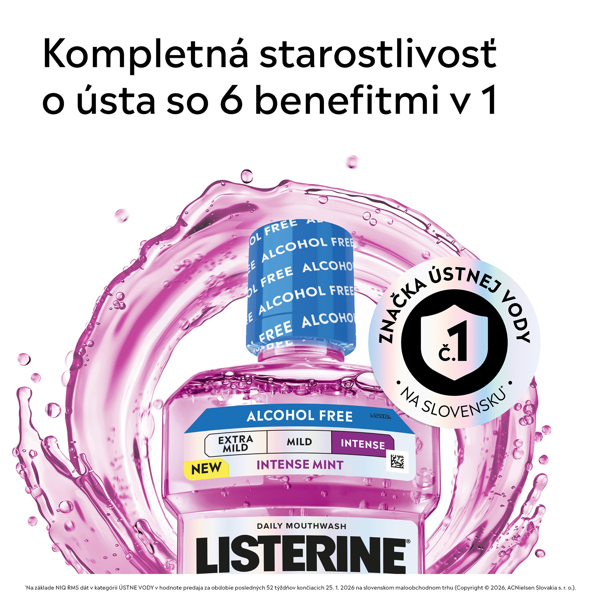 Listerine Total Care Intense Mint ústna voda 2×500 ml