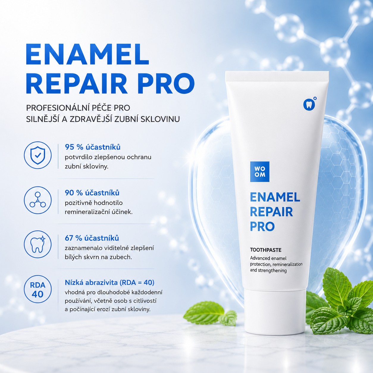 Woom Enamel Repair Pro zubná pasta 50 ml