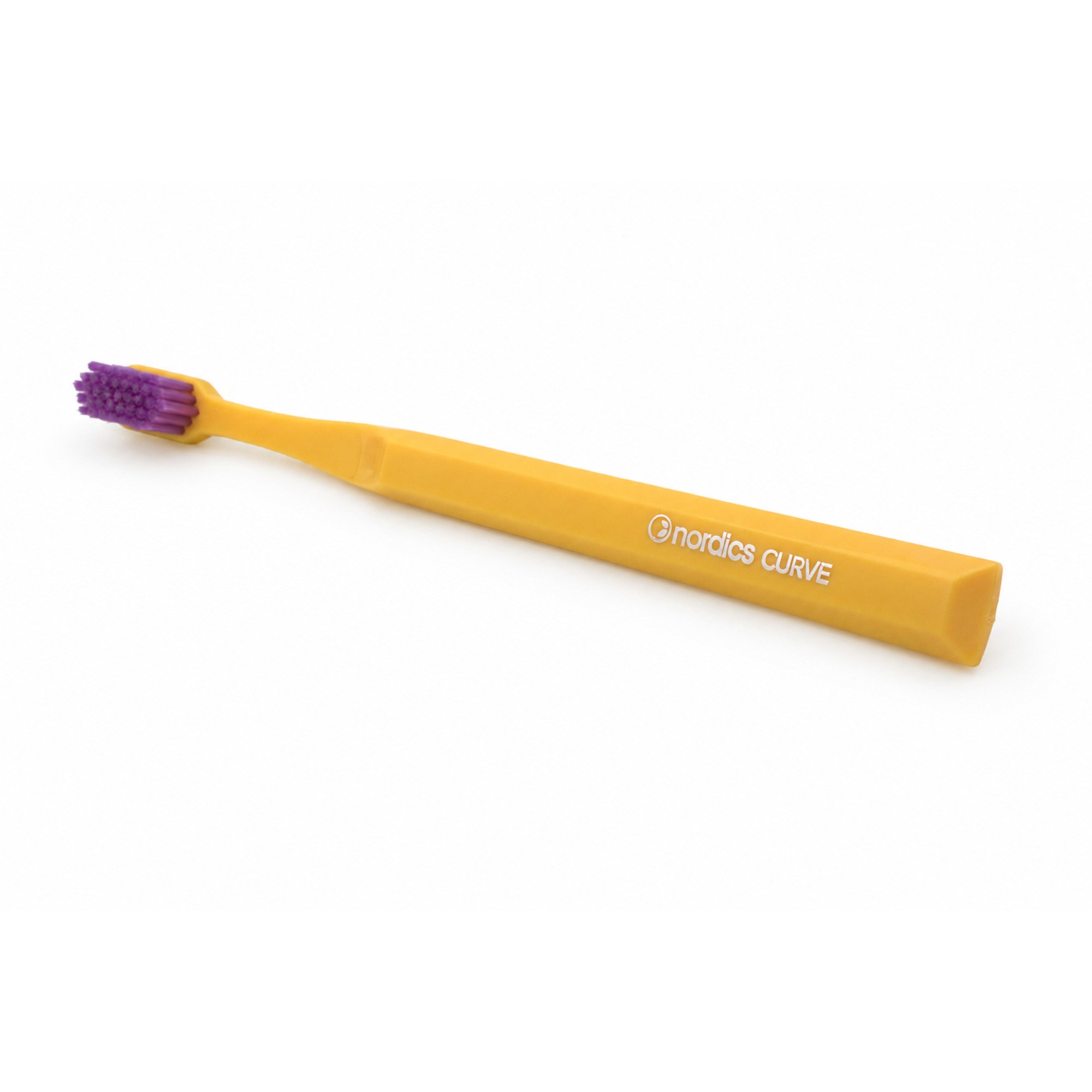 Nordics Curve Hard Yellow/Purple zubná kefka