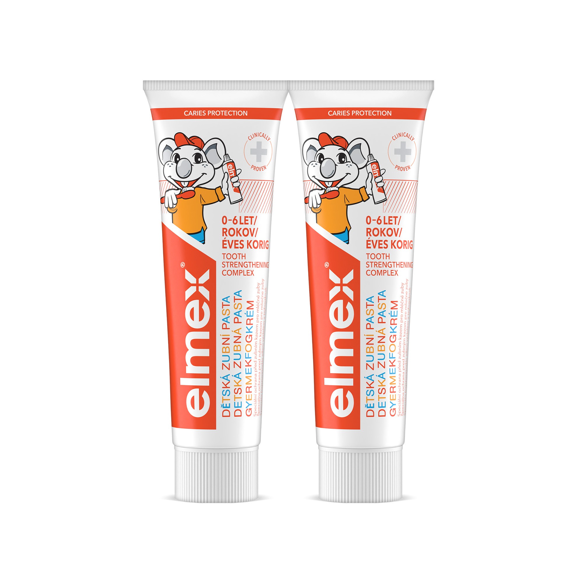 Elmex Kids 0–6 detská zubná pasta 2×50 ml