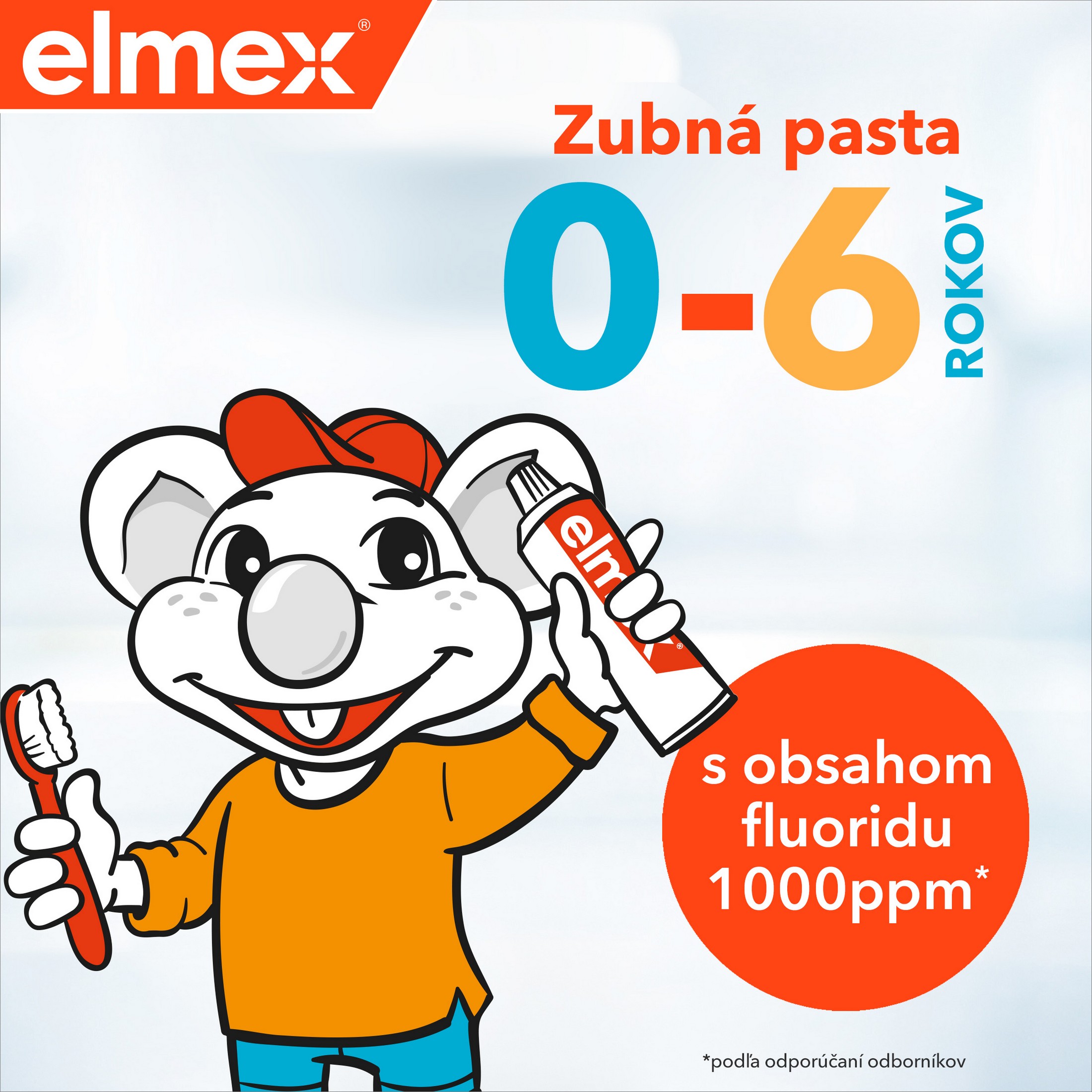 Elmex Kids 0–6 detská zubná pasta 2×50 ml