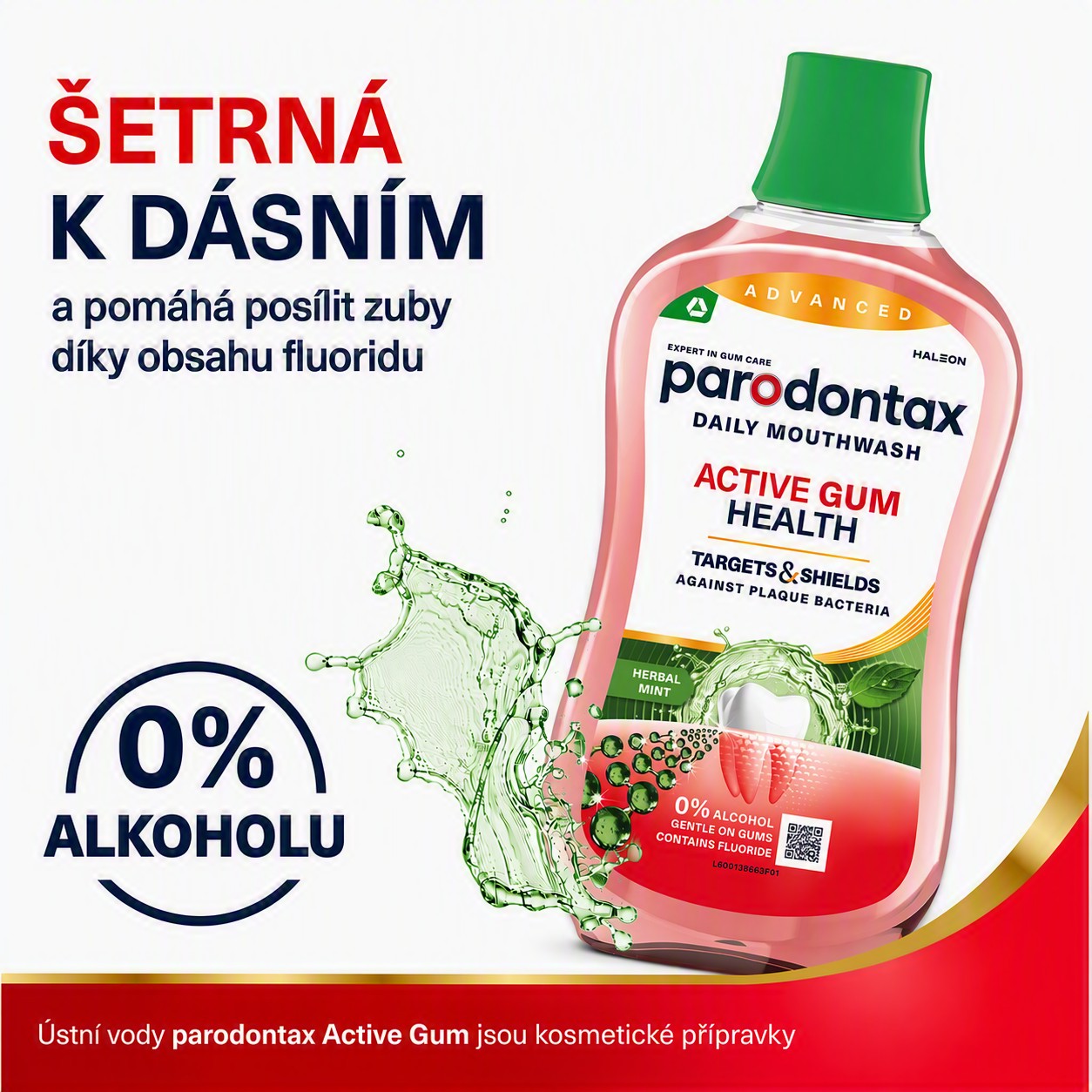 Parodontax Daily Gum Care Herbal Mint ústná voda 500 ml