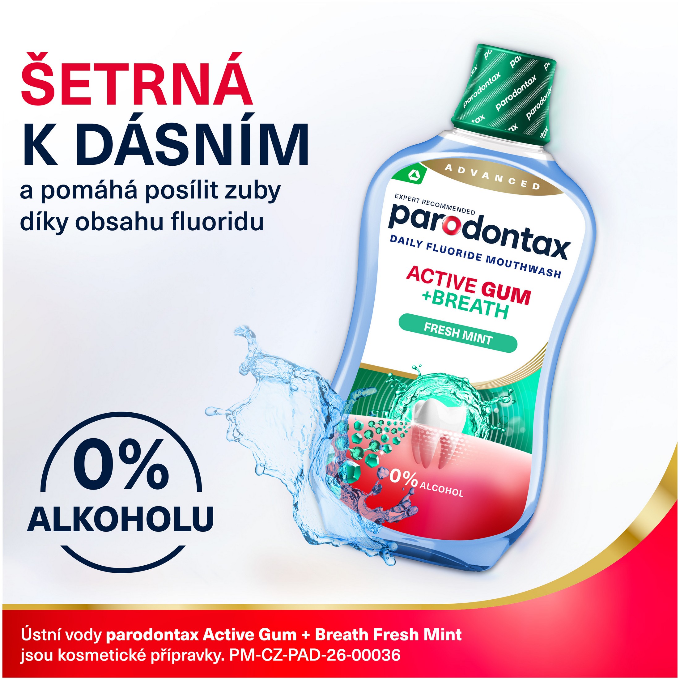 Parodontax Active Gum&Breath ústna voda 500 ml