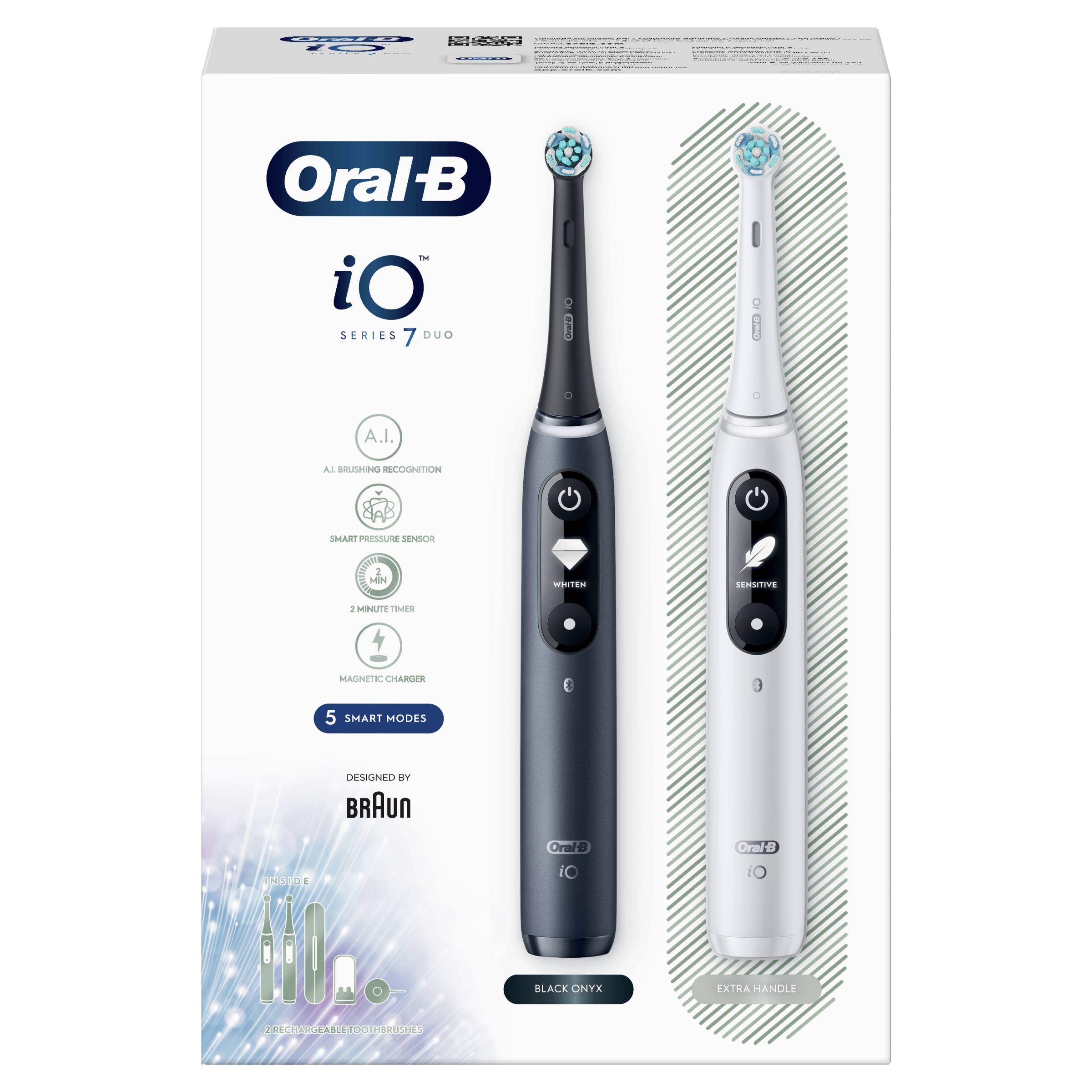 Oral-B iO Series 7 Duo Black Onyx & White Alabaster magnetická kefka 2 ks