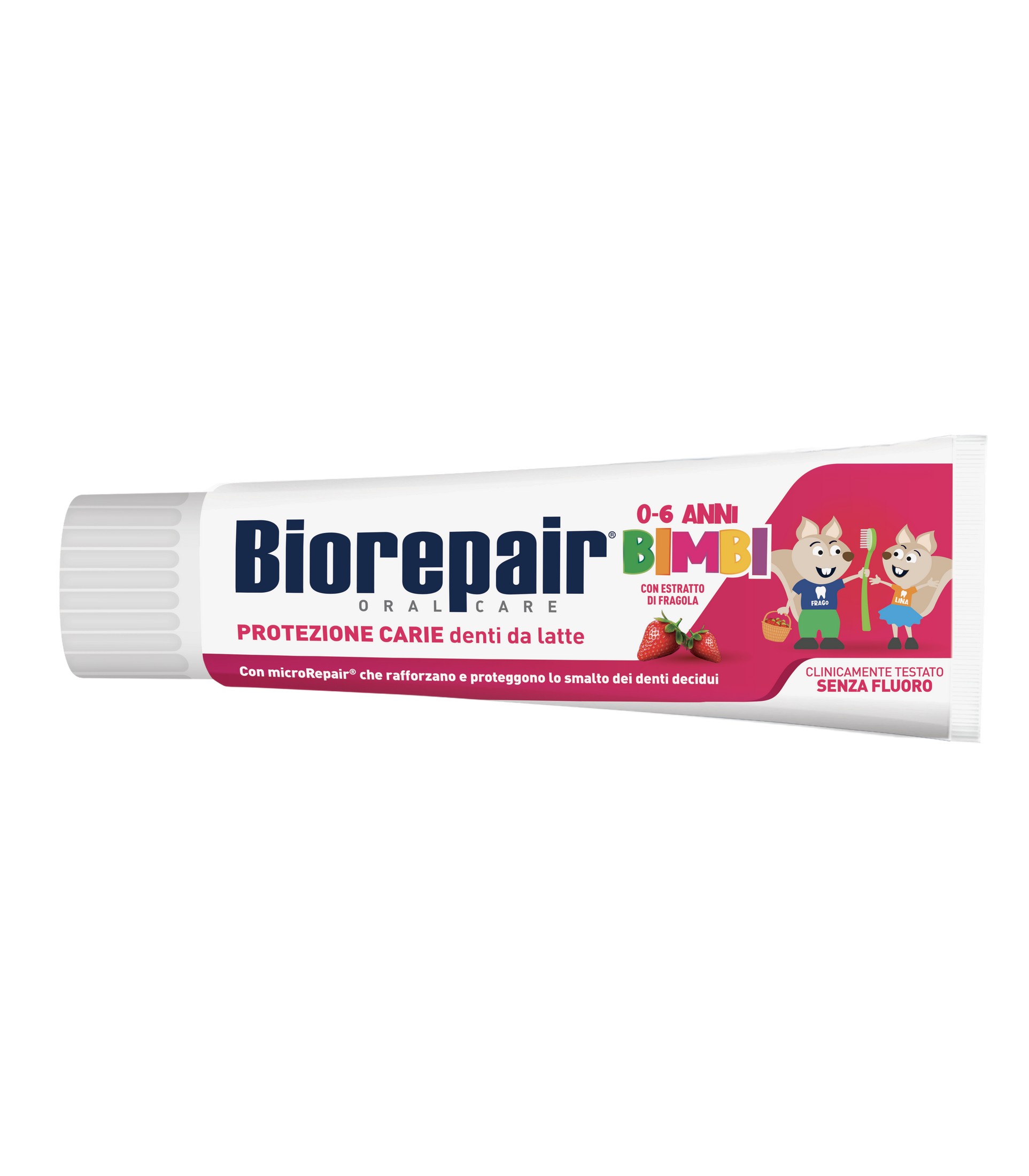 BioRepair Kids Strawberry 0-6 detská zubná pasta 50 ml