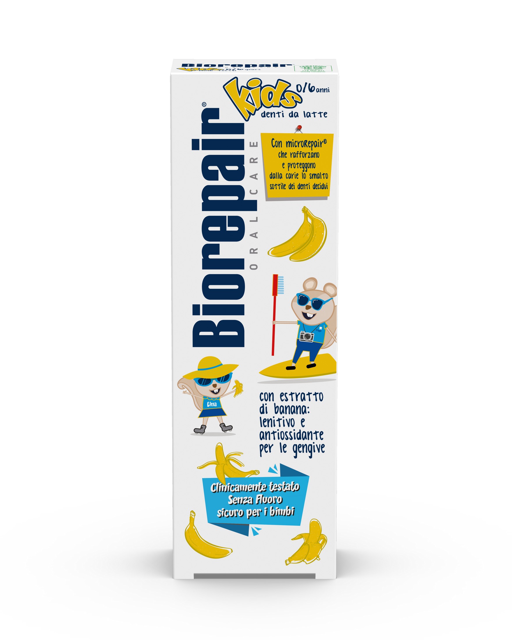 BioRepair Kids Banana 0-6 detská zubná pasta 50 ml