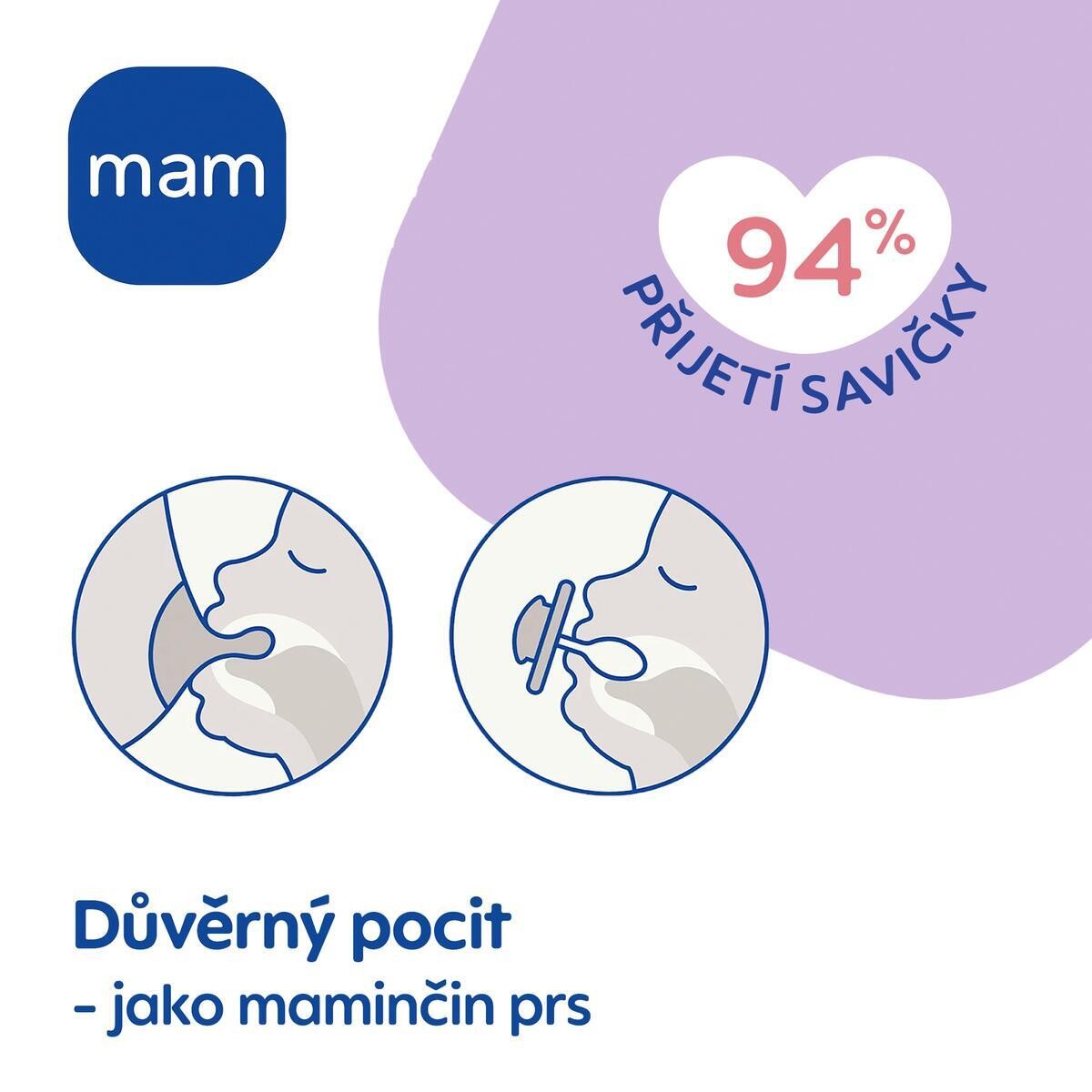 Mam Perfect 6+ silikónový cumlík béžový a žltý 2 ks