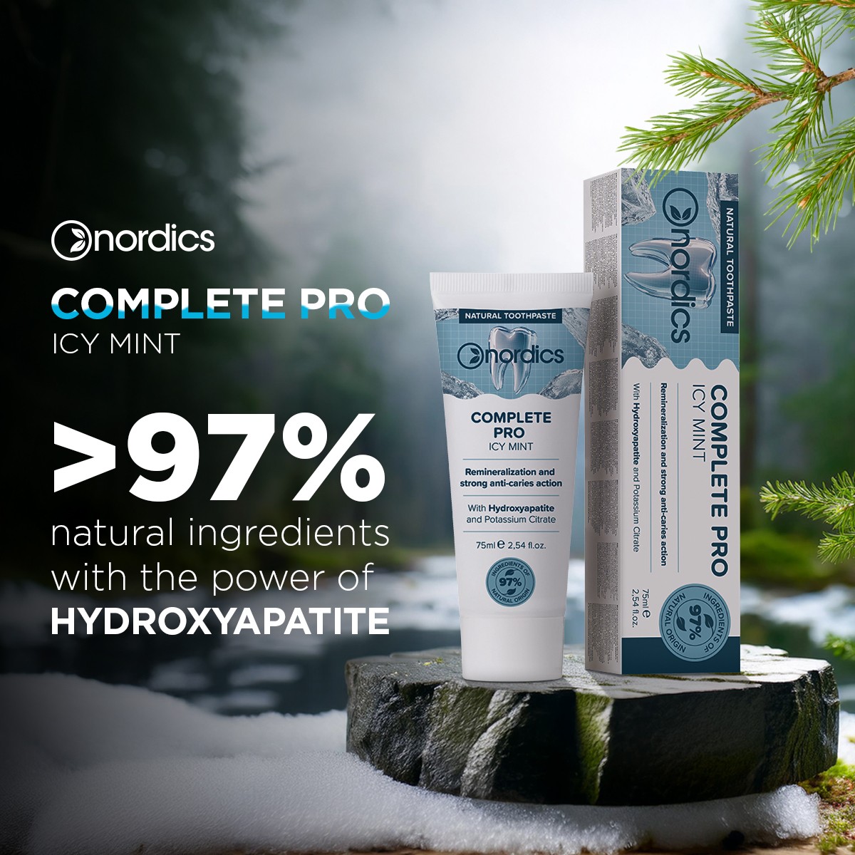 Nordics Complete PRO zubná pasta 75 ml