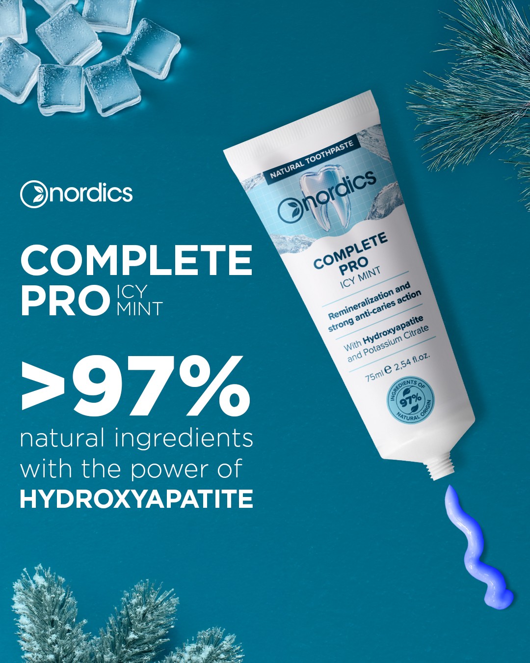 Nordics Complete PRO zubná pasta 75 ml