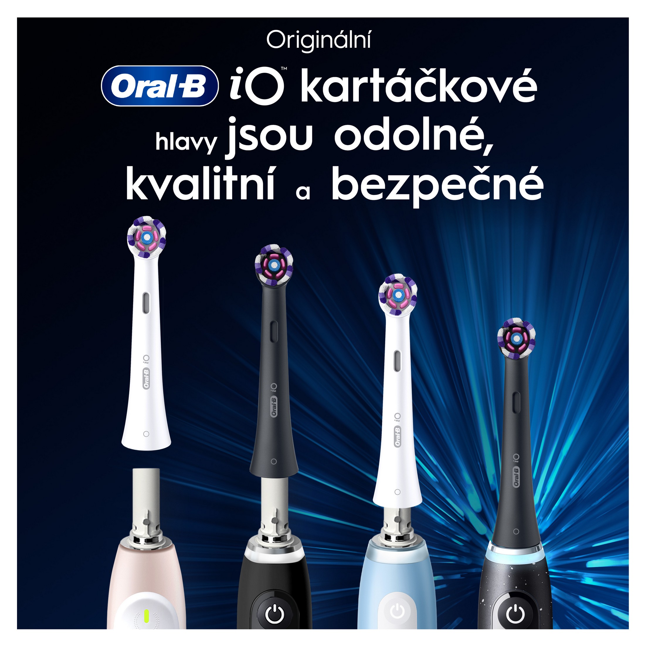 Oral-B iO Radiant White Black náhradné hlavice 4+4 ks