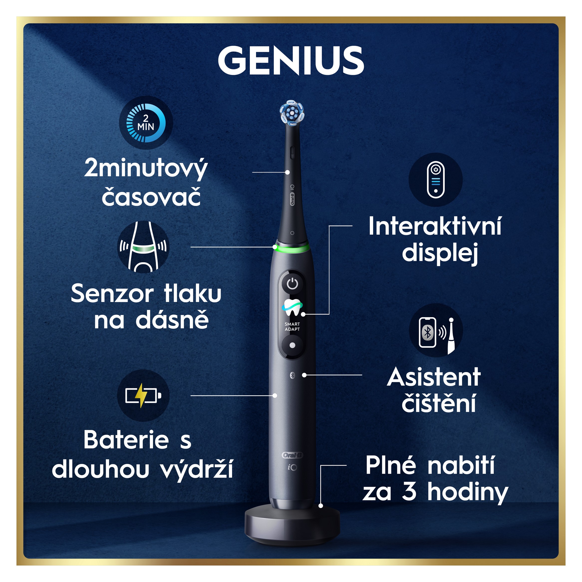 Oral-B iO Series 9 Black Onyx magnetická kefka - Nazuby.eu
