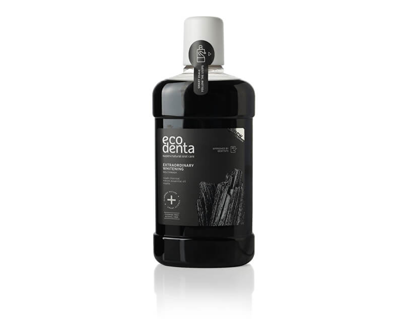 Ecodenta Extra bělicí ústní voda s černým uhlím Extra Whitening Mouthwash With Black Charcoal 500 ml