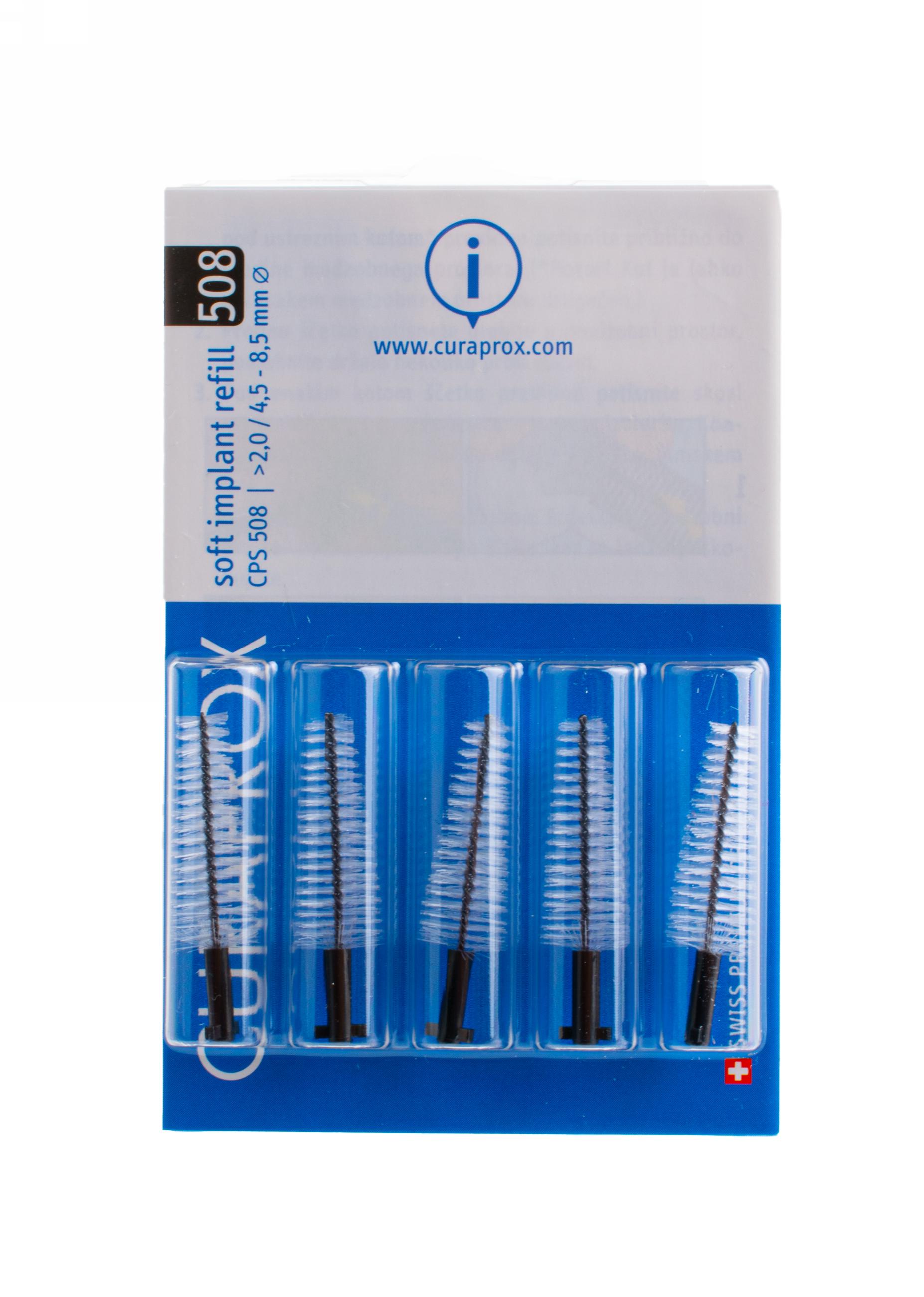 Curaprox Soft Implantat CPS 508 náhradné medzizubné kefky na čistenie implantátov 5 ks