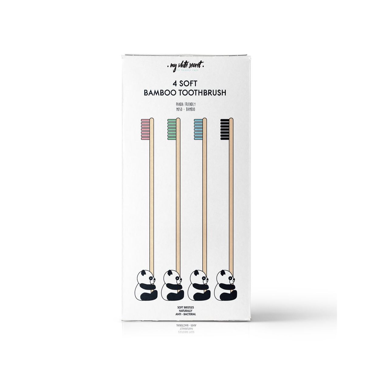 My White Secret Bamboo Toothbrush bambusová zubná kefka soft 4 ks