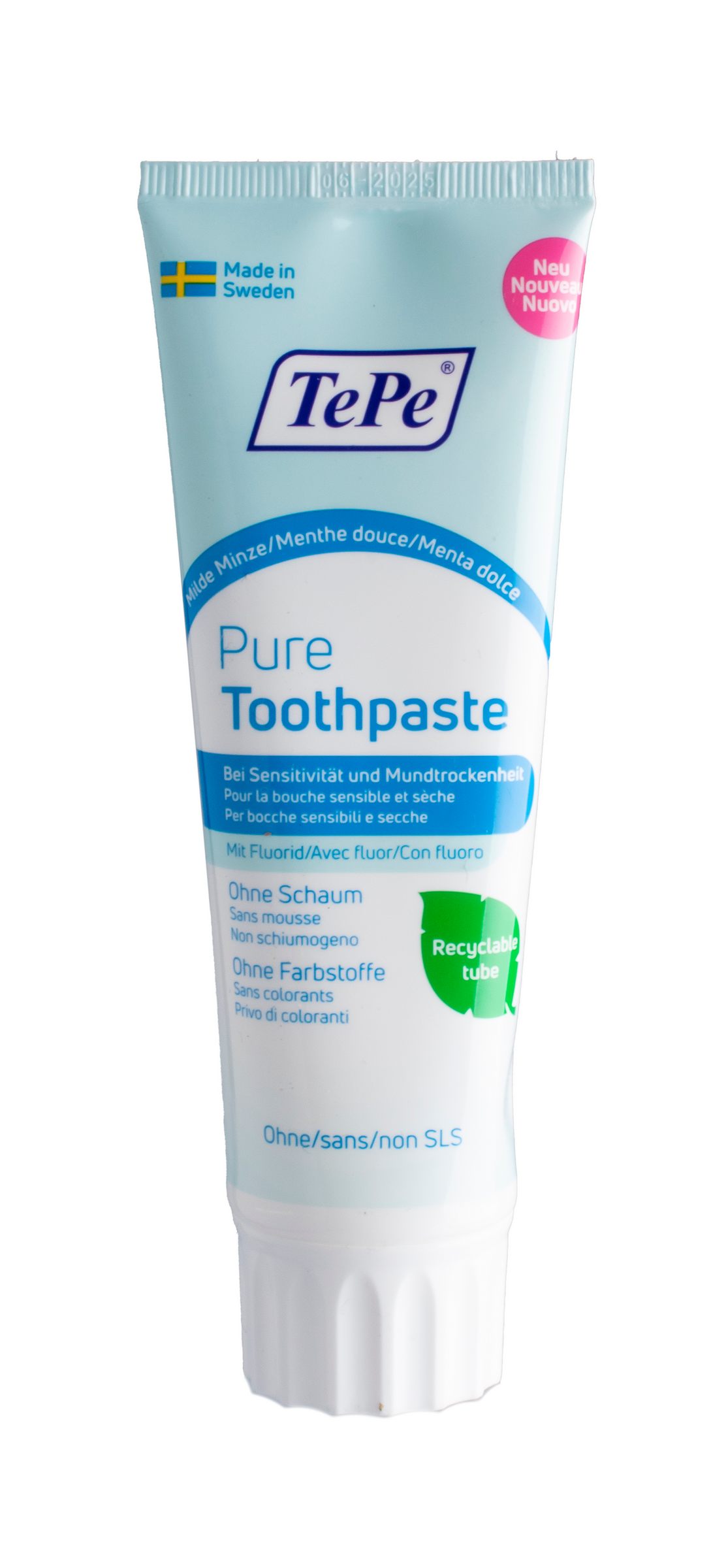 TePe Pure s jemnou mätovou príchuťou 75 ml