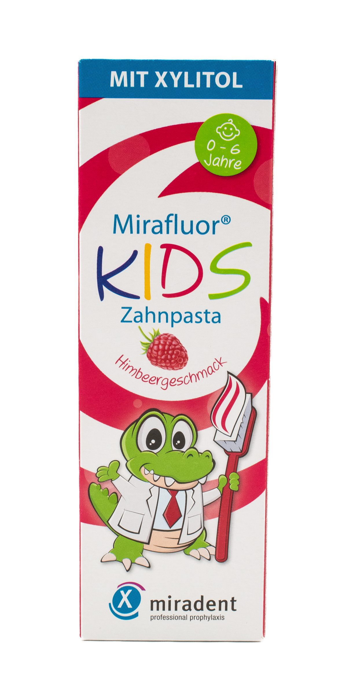 Miradent Mirafluor Kids Raspberry detská zubná pasta 75 ml