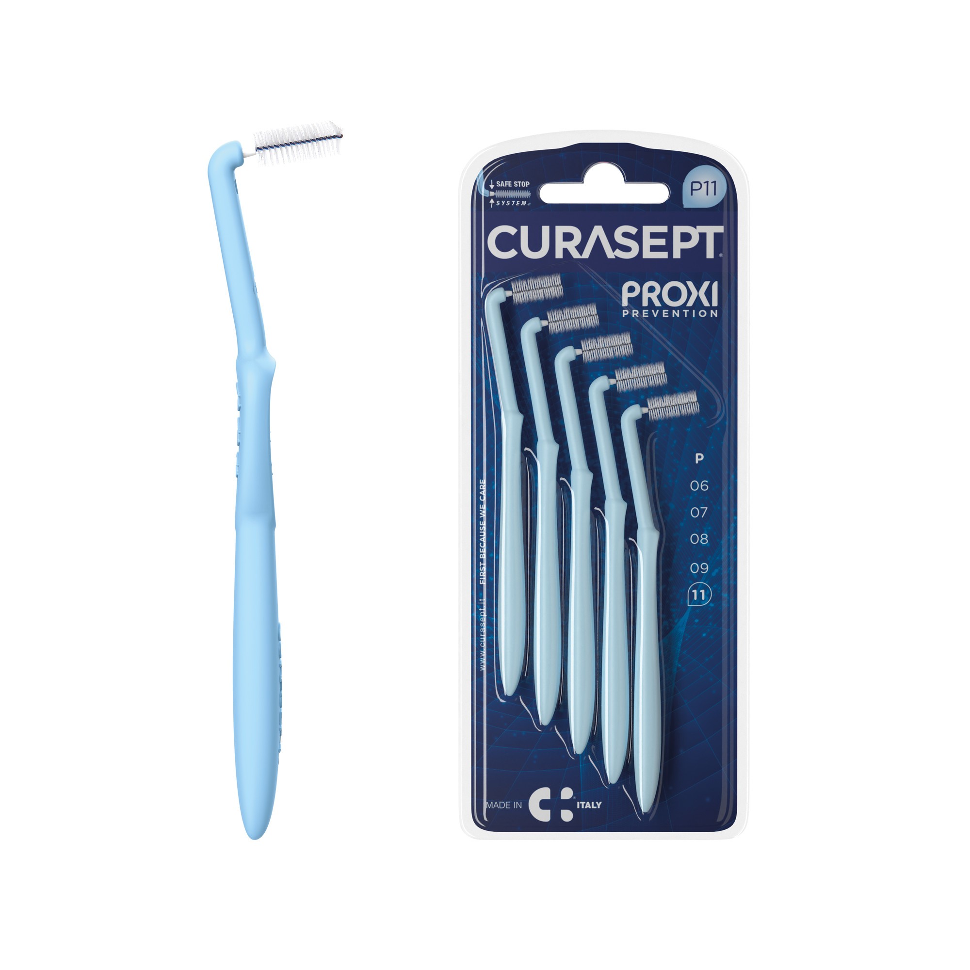 Curasept P09 Angle medzizubné kefky modré 5 ks