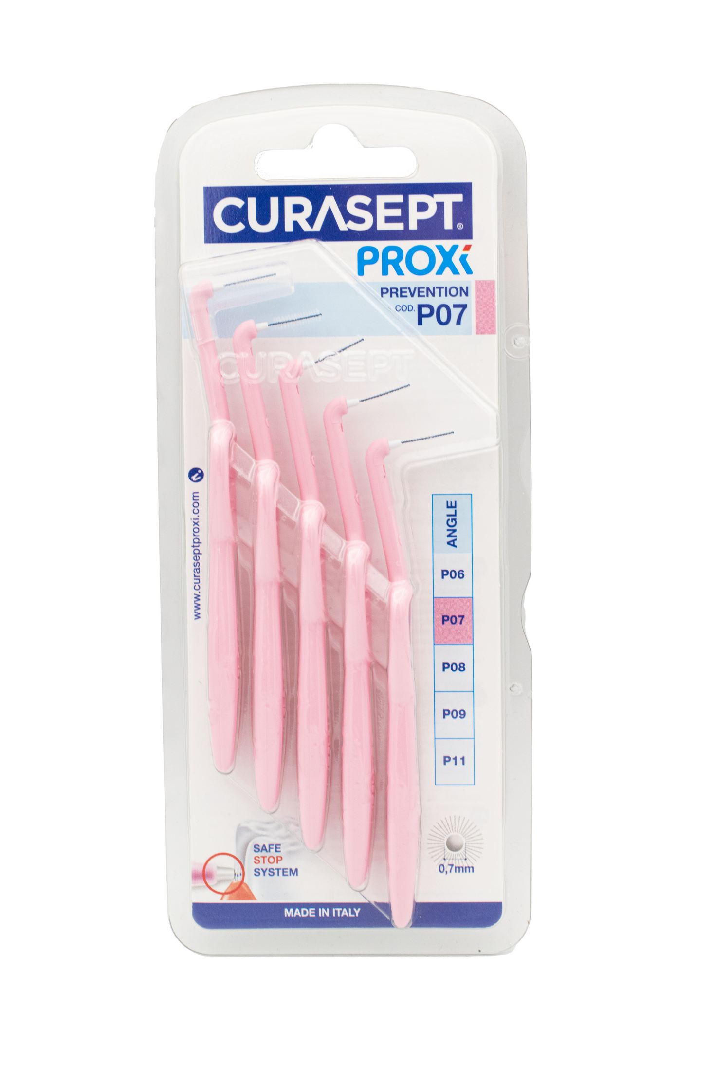 Curasept P07 Angle medzizubné kefky ružové 5 ks